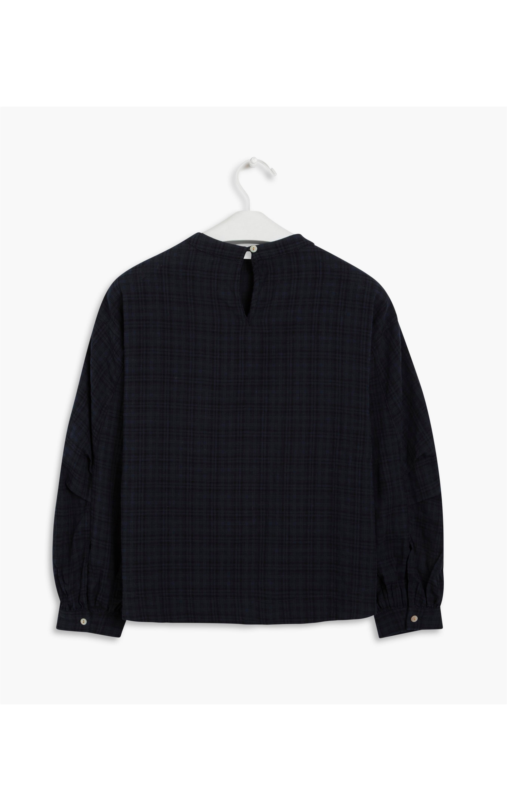 Blusa Dali Cotton Checks Marinho