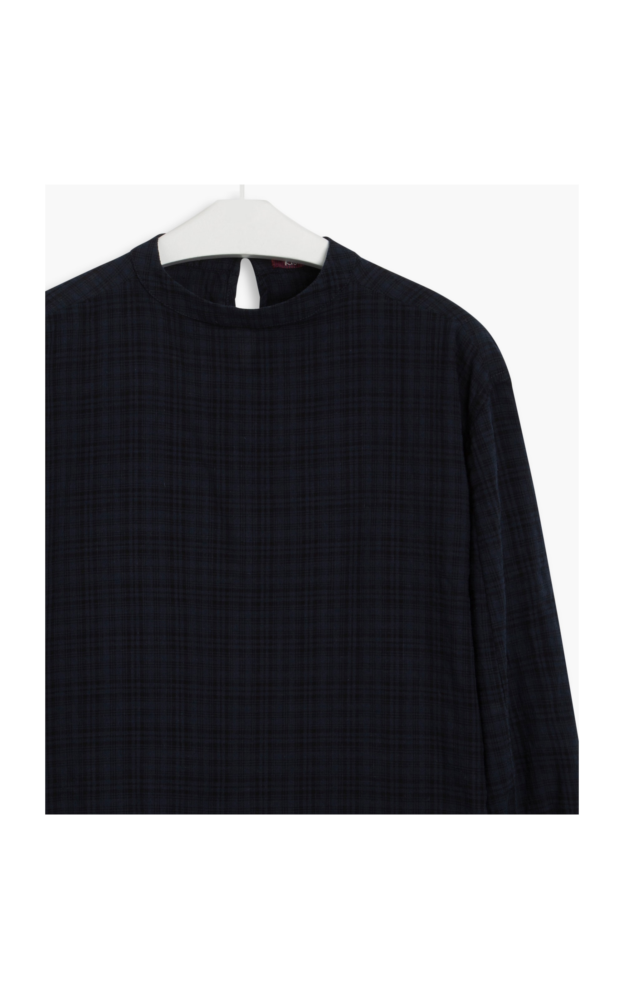 Blusa Dali Cotton Checks Marinho