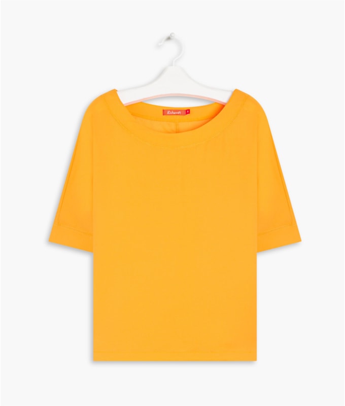 Blusa Dani Cetim Liso Amarelo
