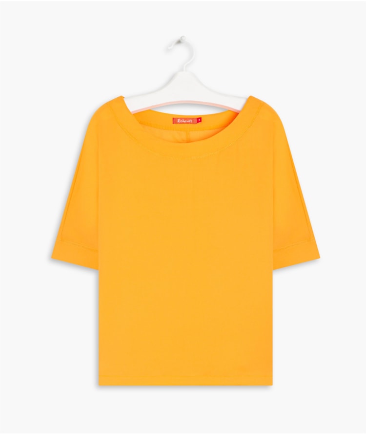 Blusa Dani Cetim Liso Amarelo