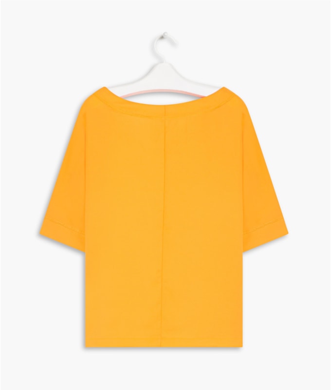 Blusa Dani Cetim Liso Amarelo