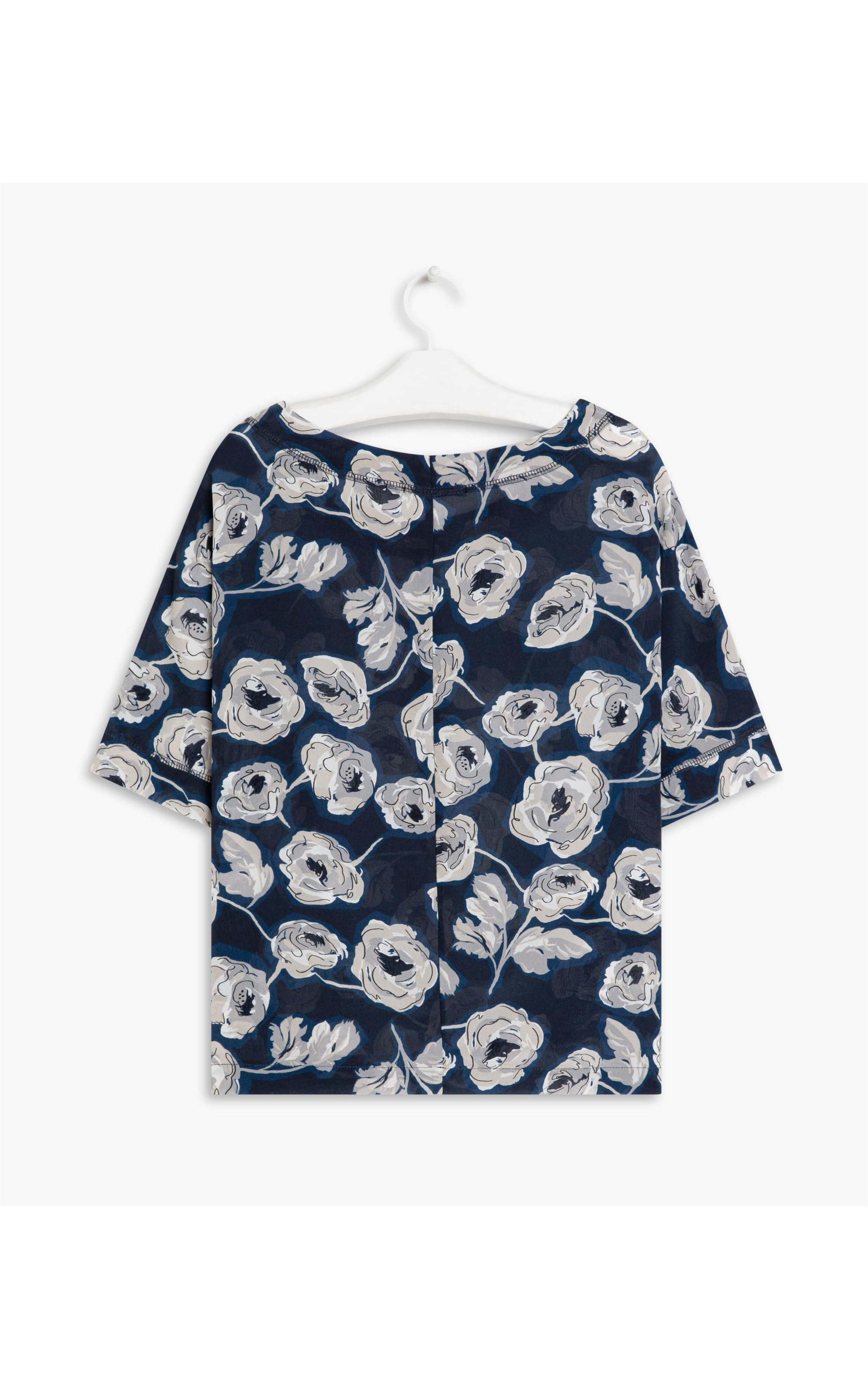 Blusa Dani Seda Dots Azul Bic