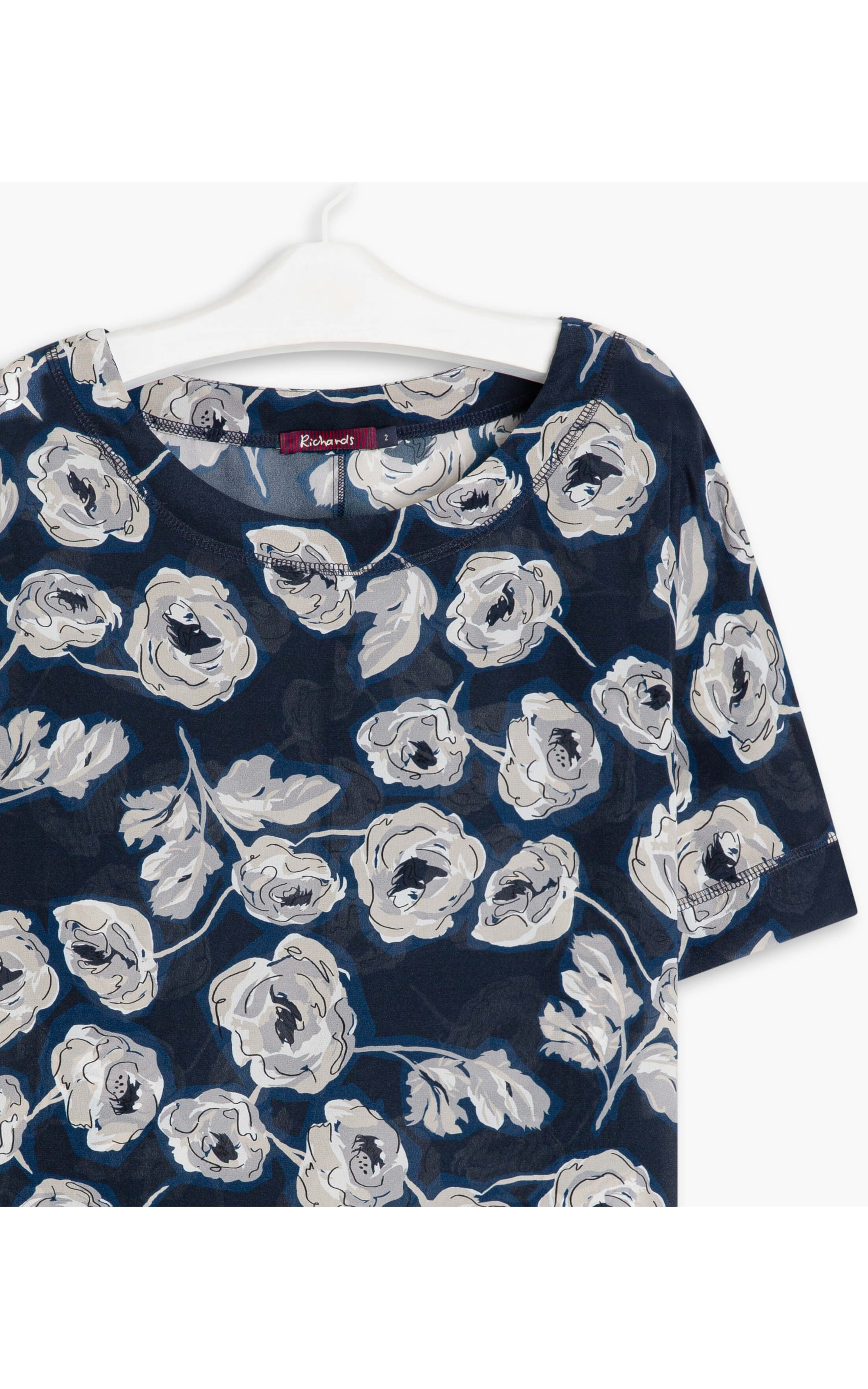 Blusa Dani Seda Dots Azul Bic