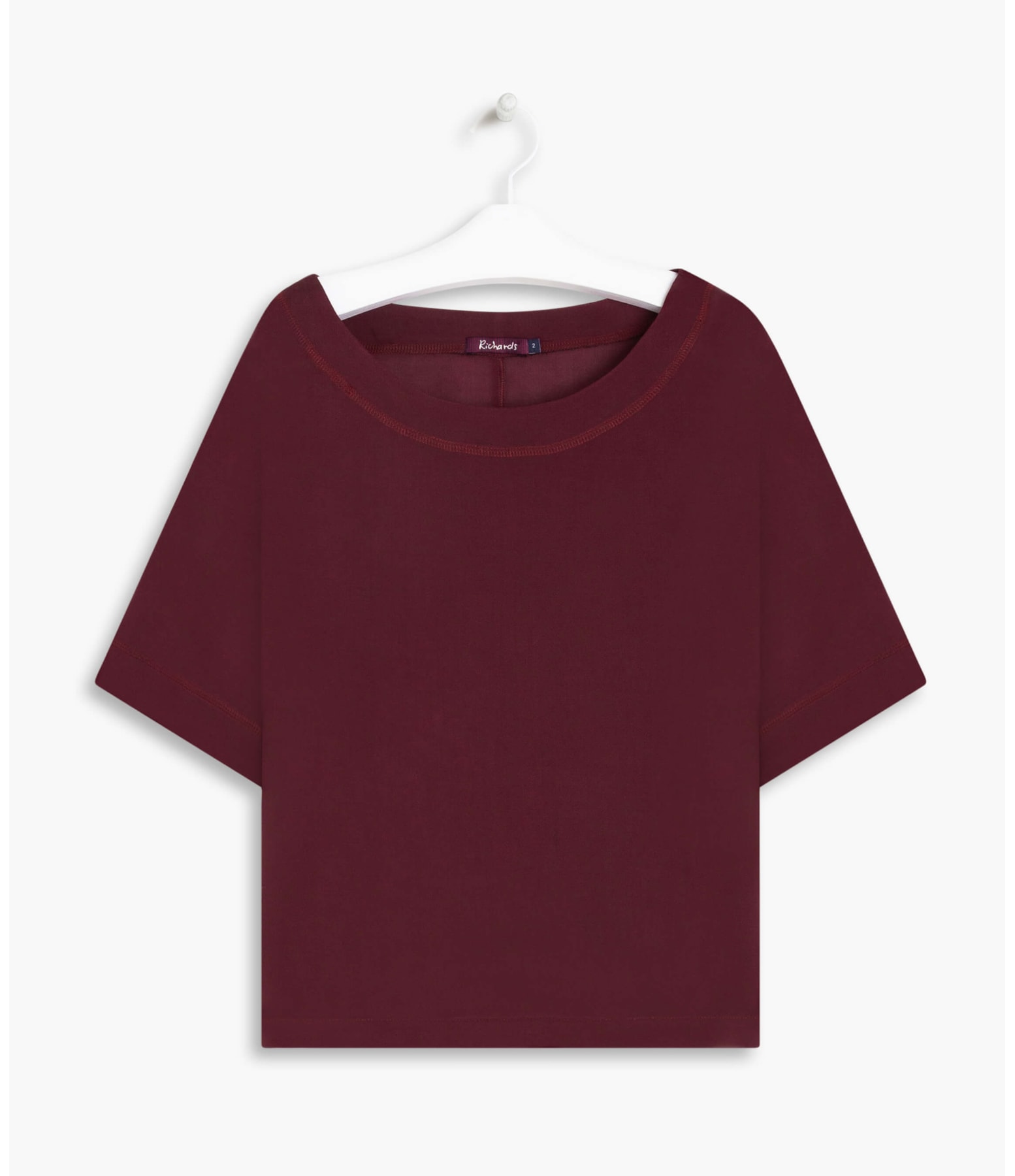 Blusa Dani Viscose Liso Bordeaux
