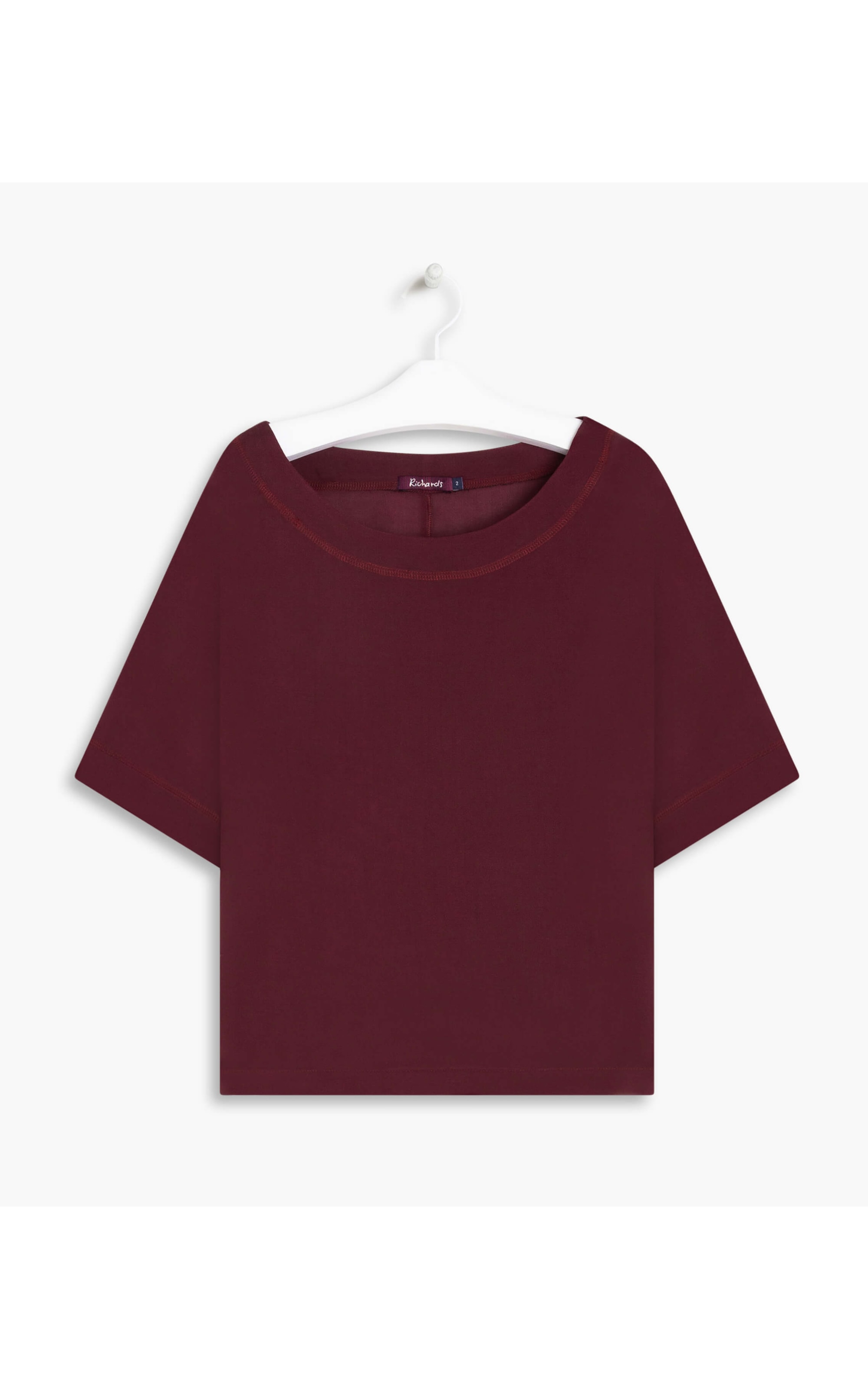 Blusa Dani Viscose Liso Bordeaux