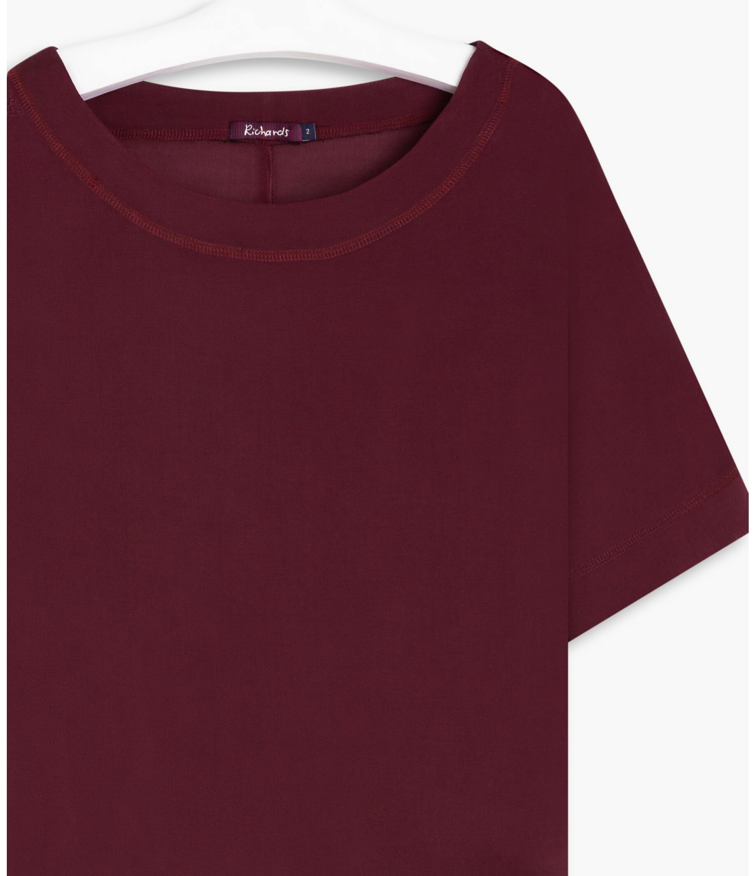 Blusa Dani Viscose Liso Bordeaux