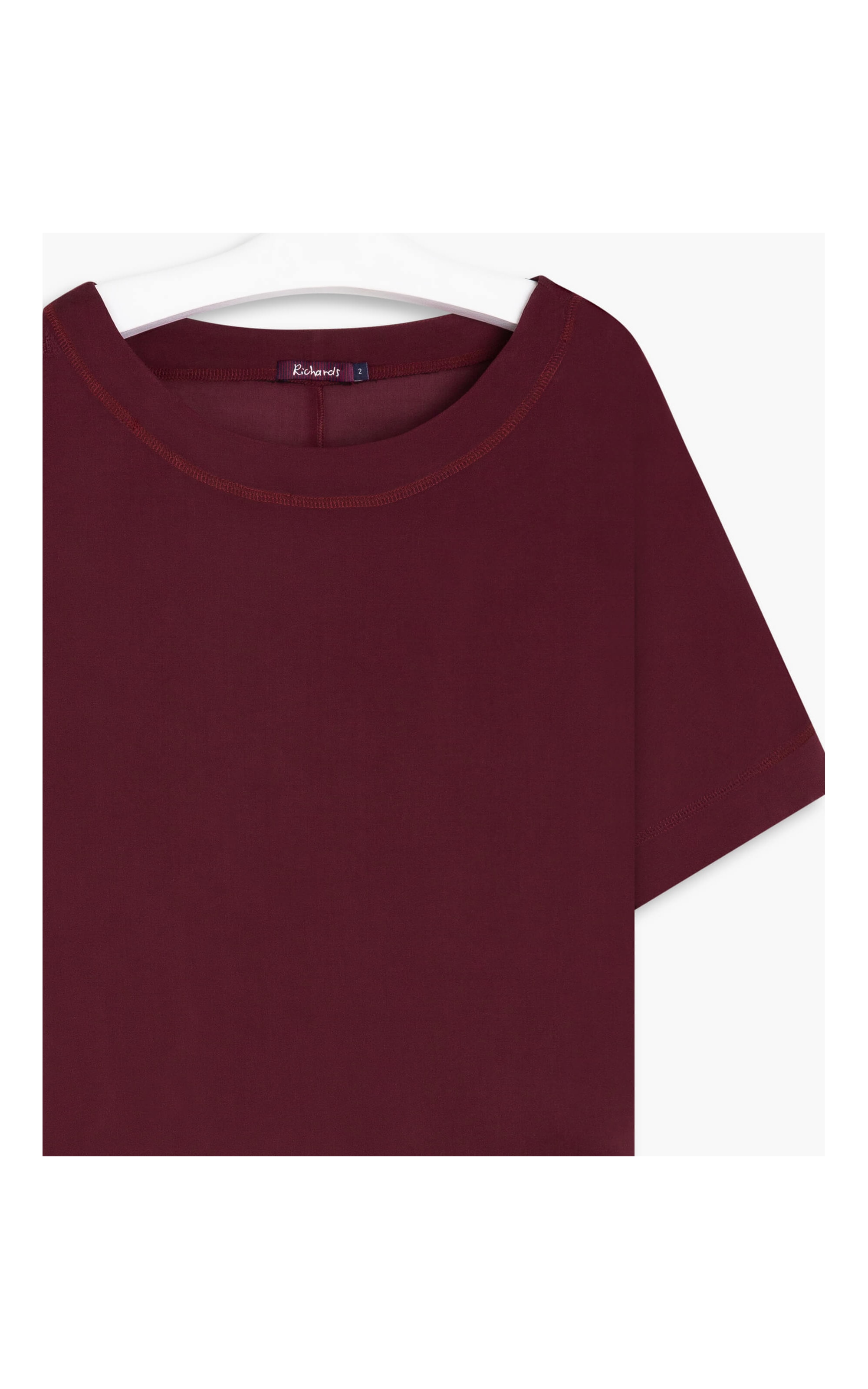 Blusa Dani Viscose Liso Bordeaux