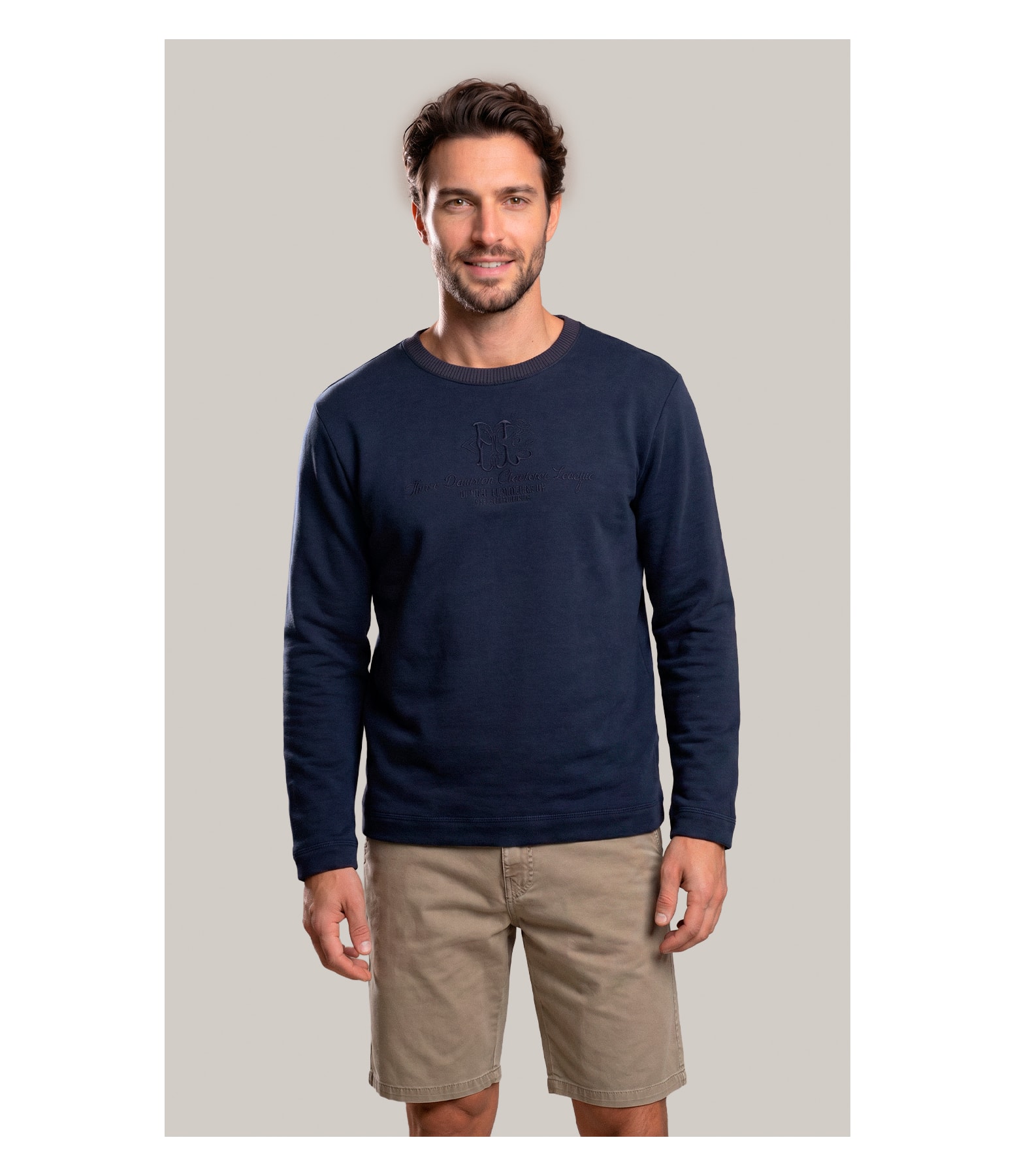 Blusa de Moletom Felpado Careca Ml Dark Navy