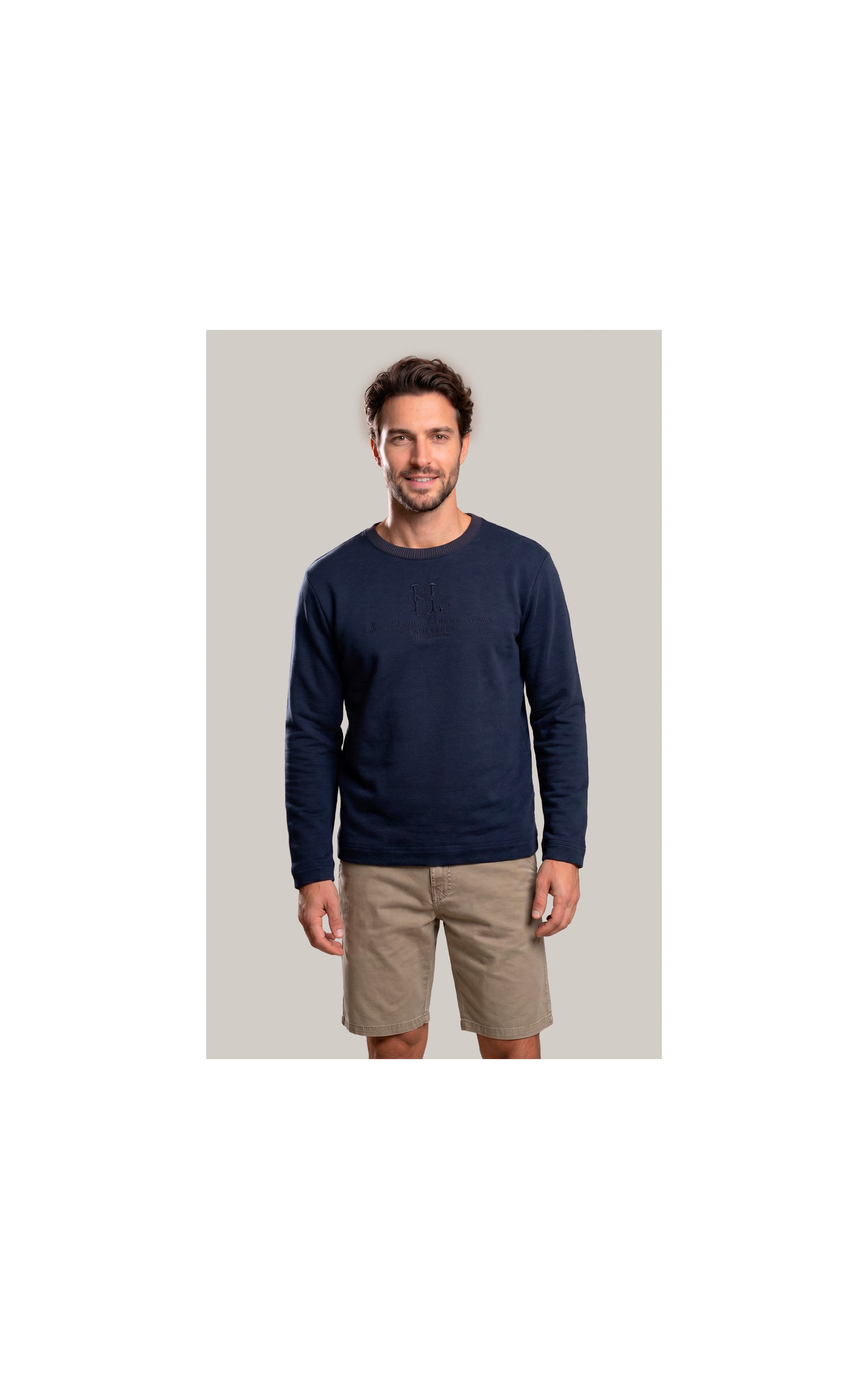 Blusa de Moletom Felpado Careca Ml Dark Navy
