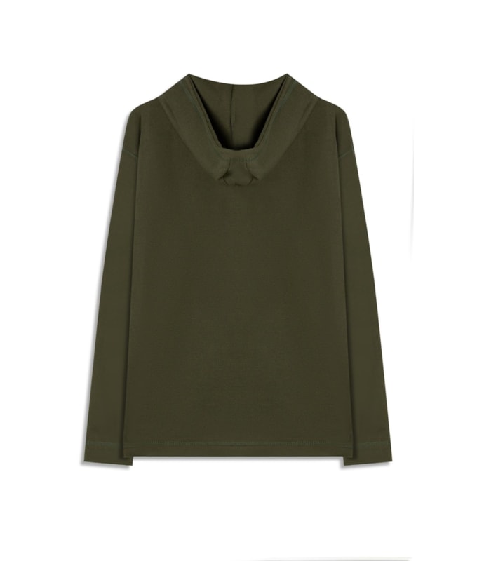 Blusa de Moletom Sem Felpa Matteo Verde Militar
