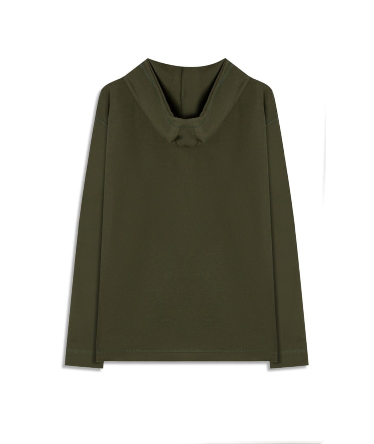 Blusa de Moletom Sem Felpa Matteo Verde Militar