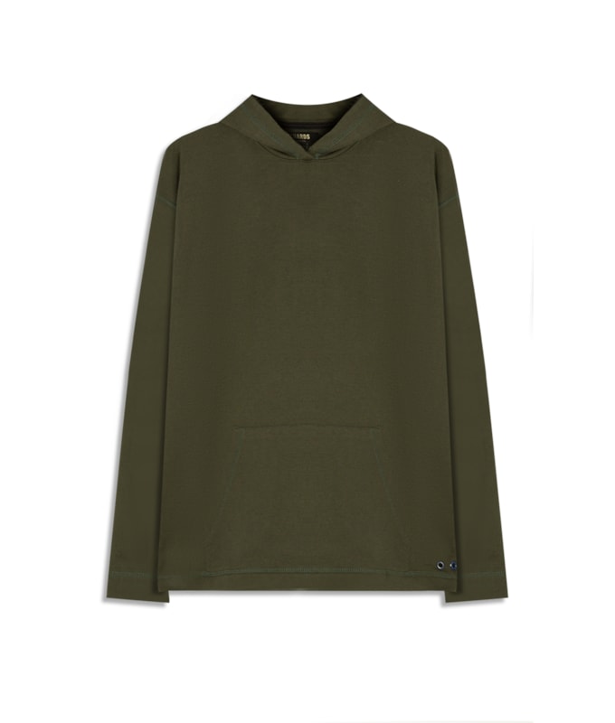 Blusa de Moletom Sem Felpa Matteo Verde Militar