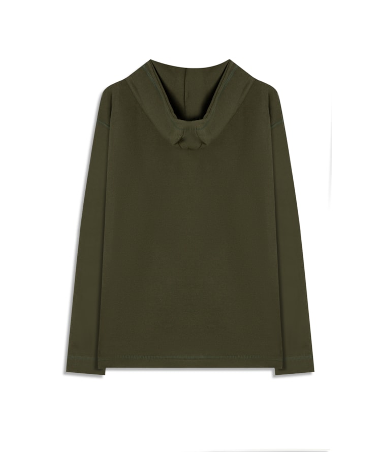 Blusa de Moletom Sem Felpa Matteo Verde Militar