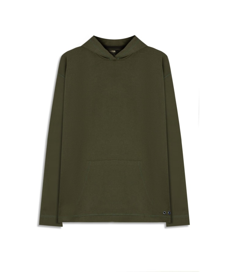 Blusa de Moletom Sem Felpa Matteo Verde Militar
