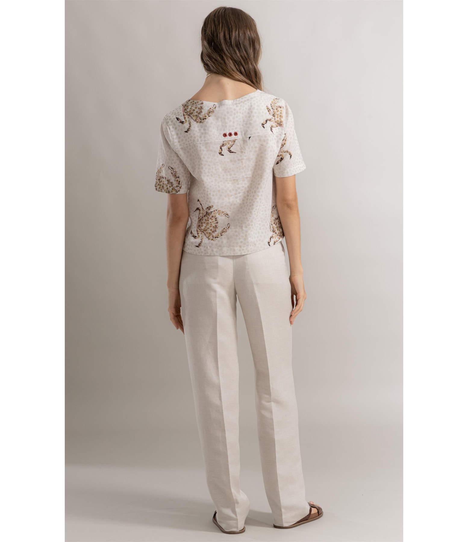 Blusa Duna Crab Linho Natural