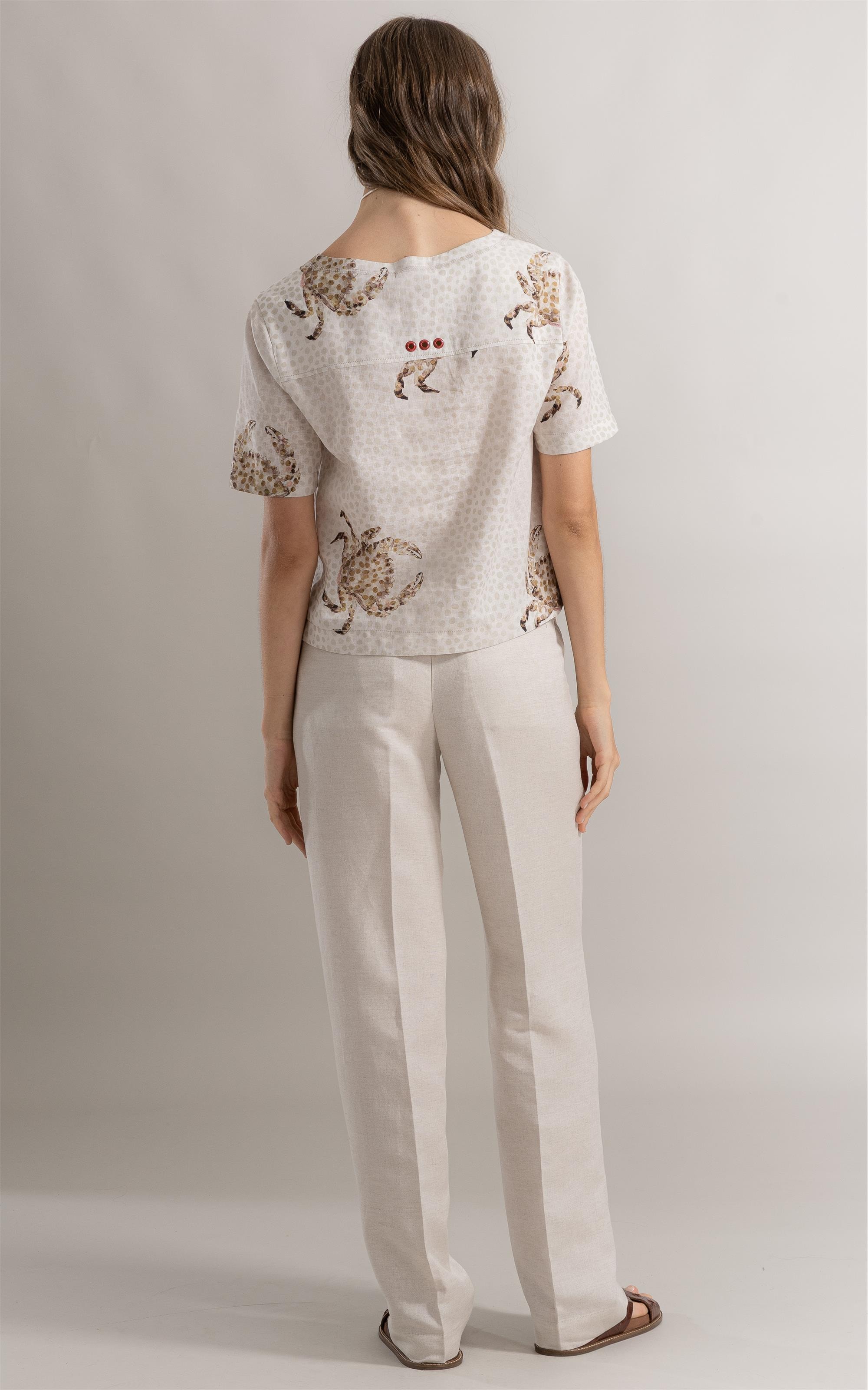 Blusa Duna Crab Linho Natural