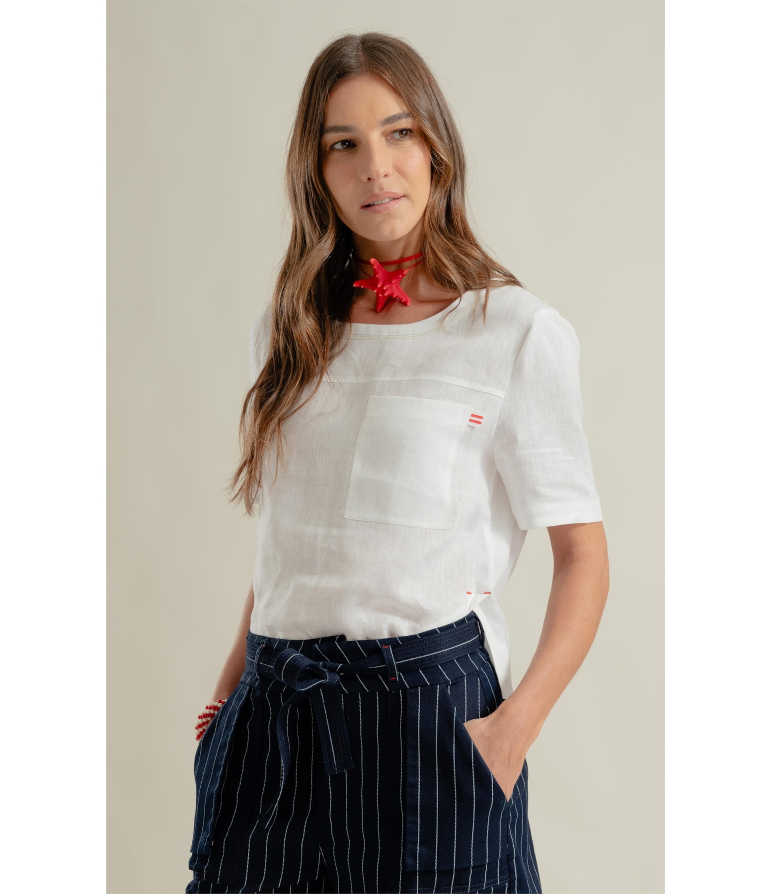 Blusa Duna Puro Linho Branco