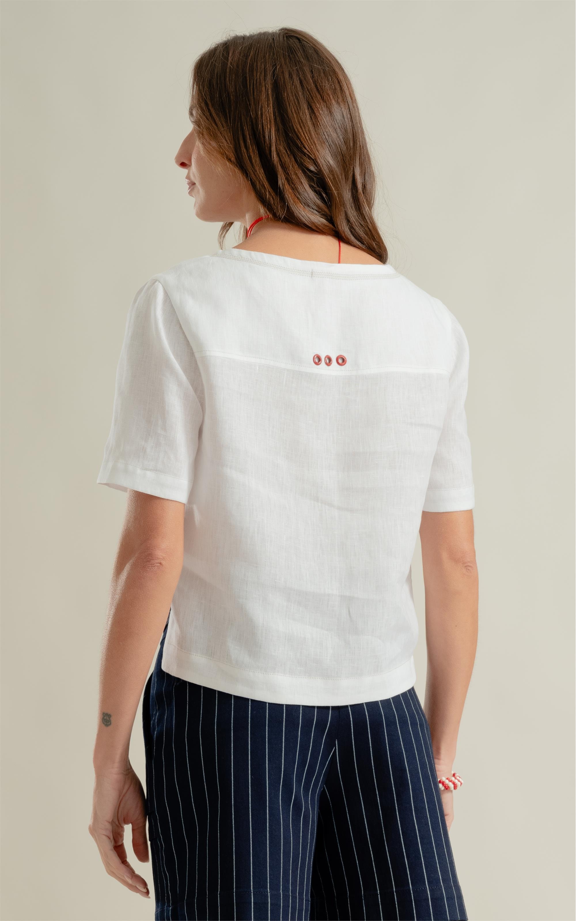 Blusa Duna Puro Linho Branco