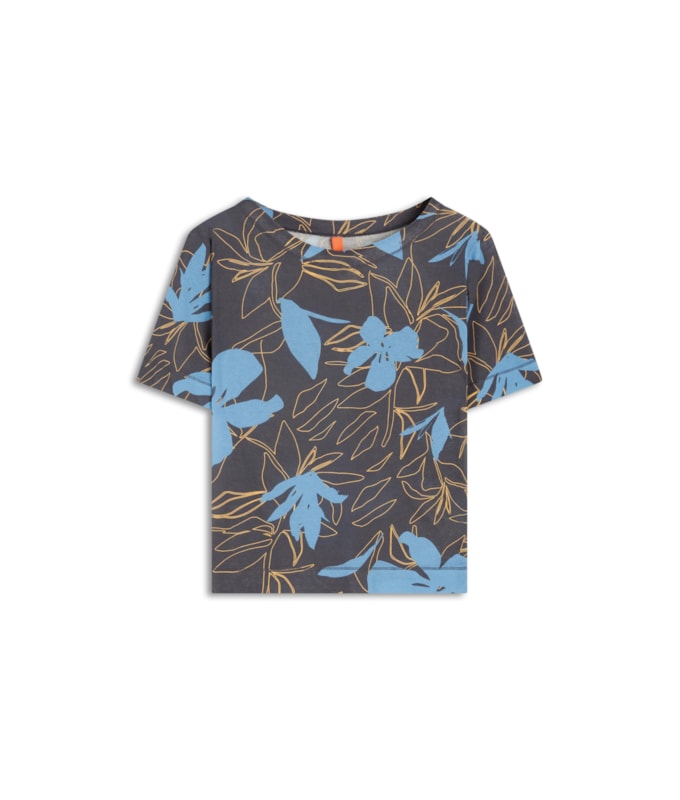 Blusa Ella Estampa Whoa Garden Lb Azul Claro