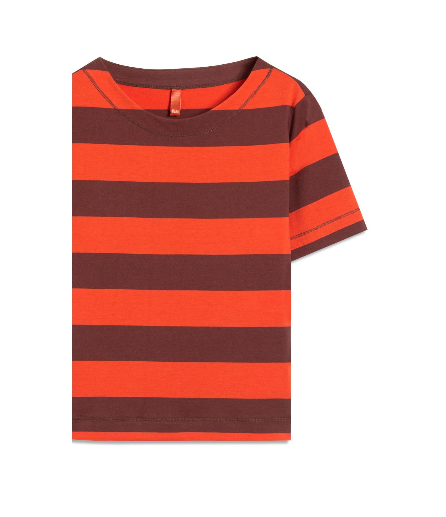 Blusa Ella Meia Malha Flame Listrada Abobora