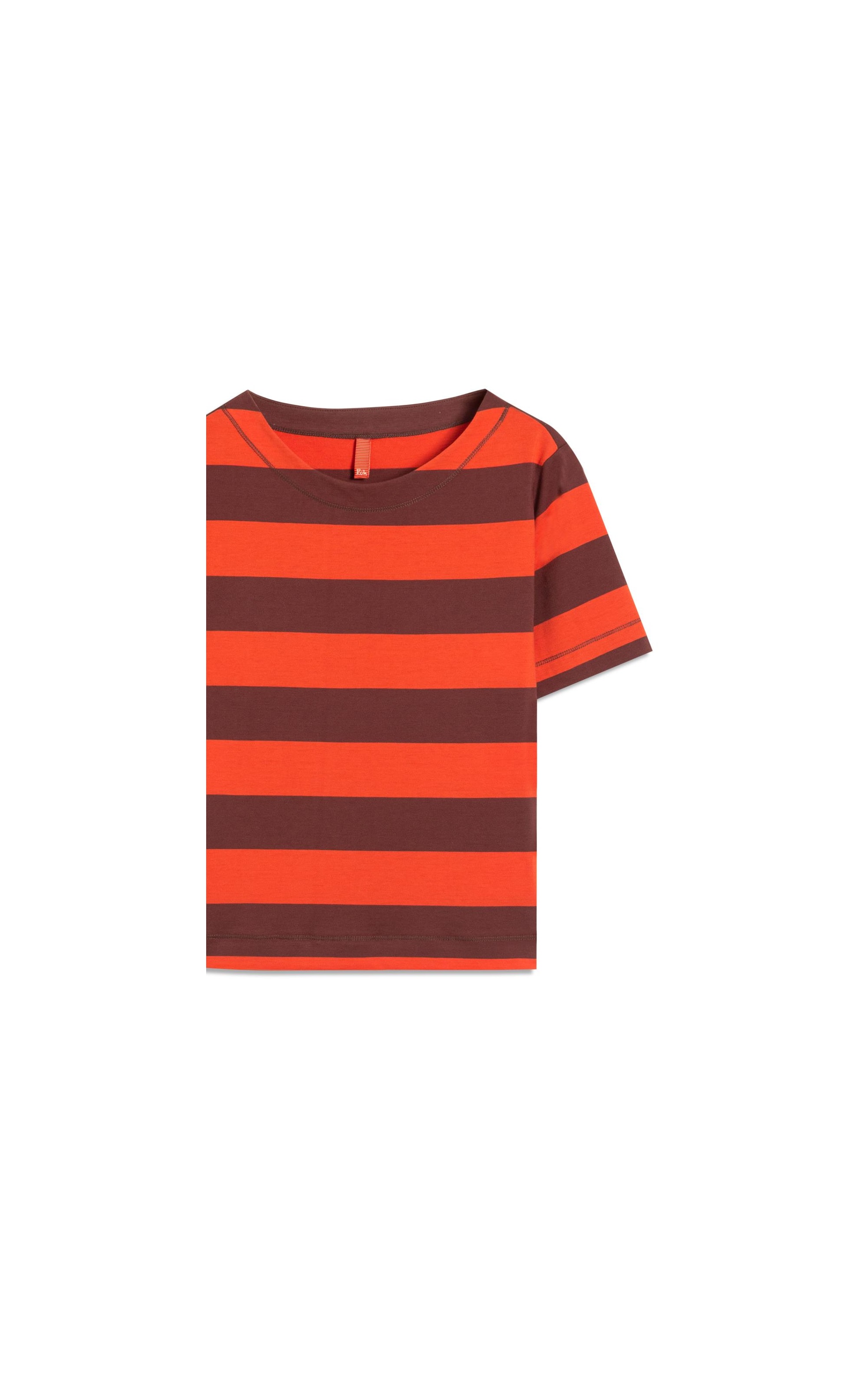 Blusa Ella Meia Malha Flame Listrada Abobora