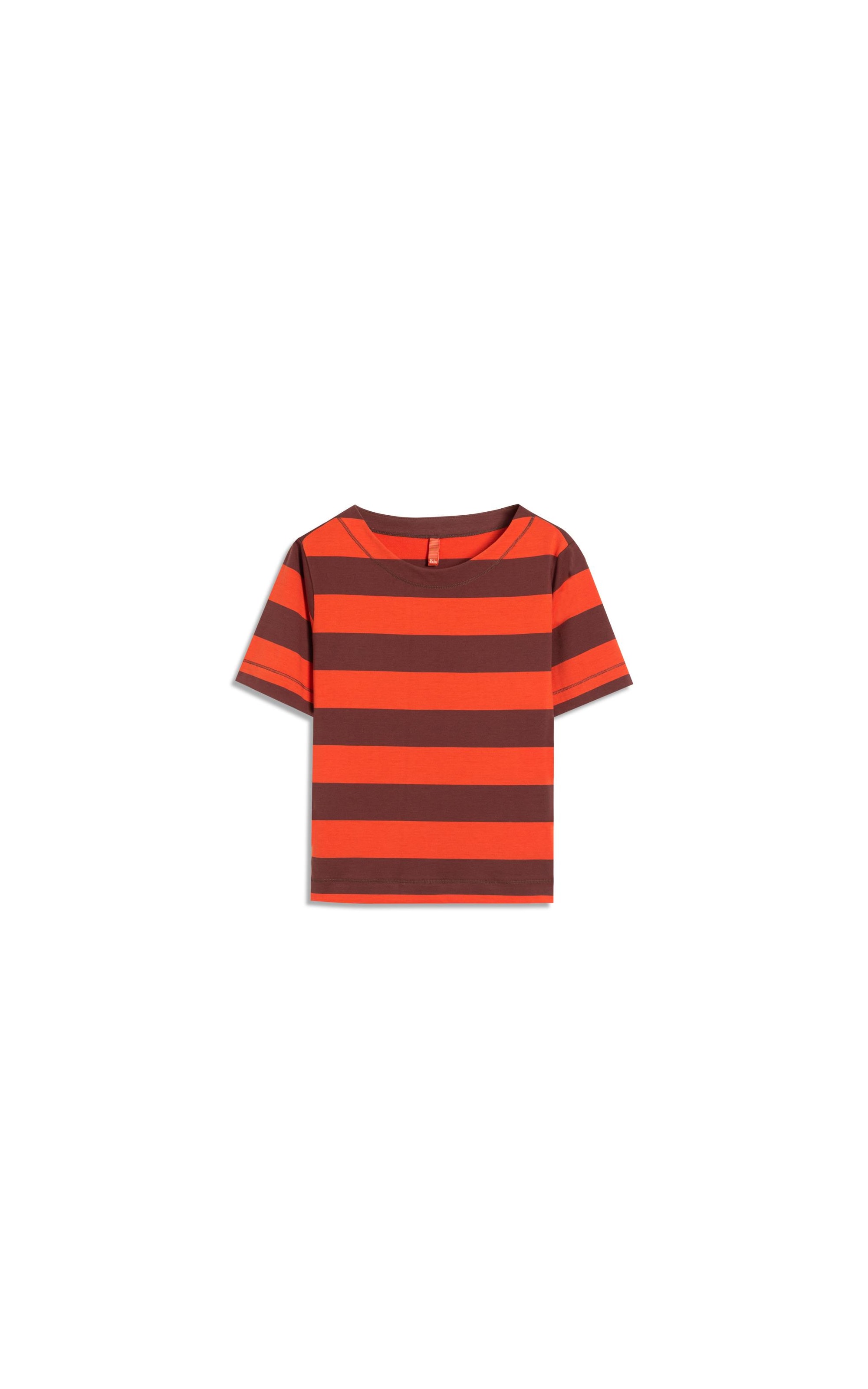 Blusa Ella Meia Malha Flame Listrada Abobora