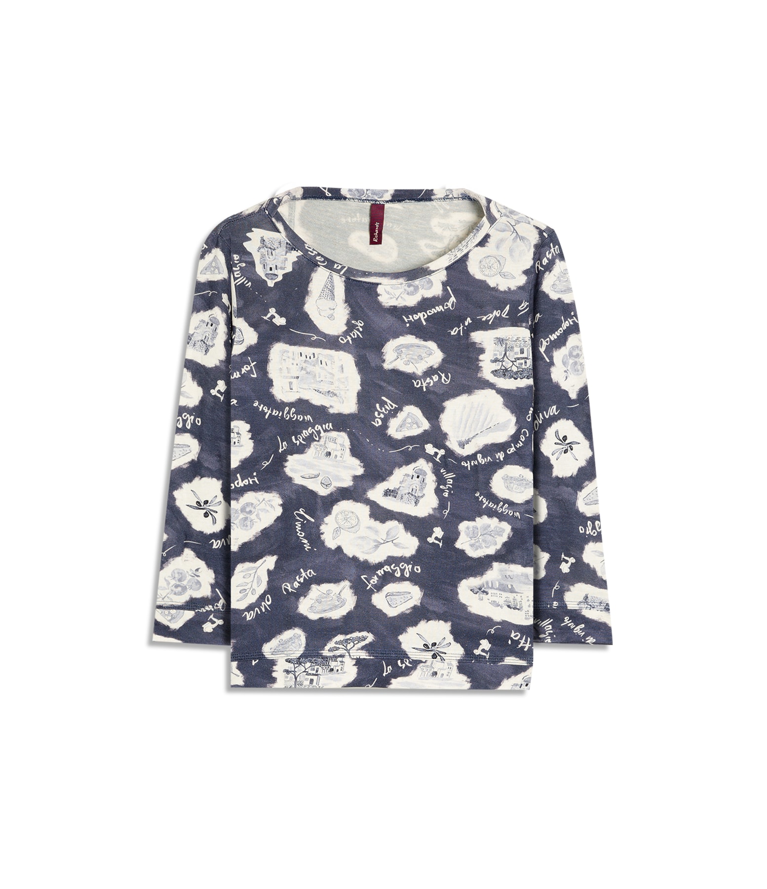 Blusa Ema Estampa Viaggio Lb Marinho