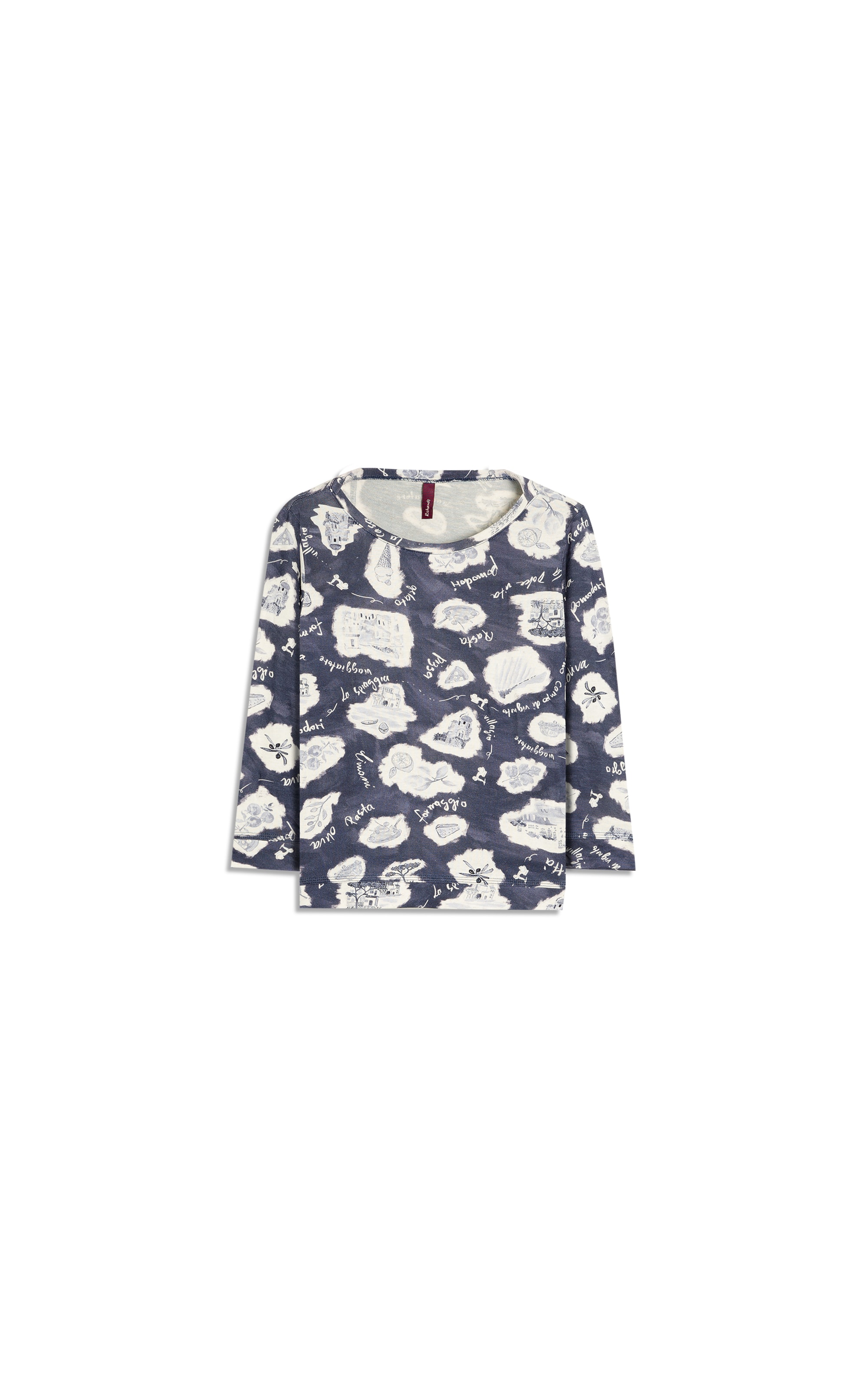 Blusa Ema Estampa Viaggio Lb Marinho