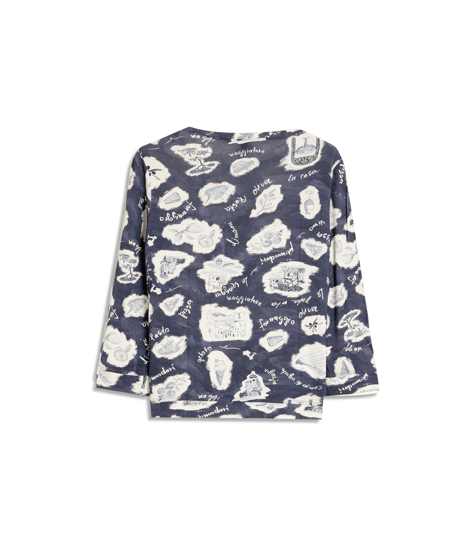 Blusa Ema Estampa Viaggio Lb Marinho