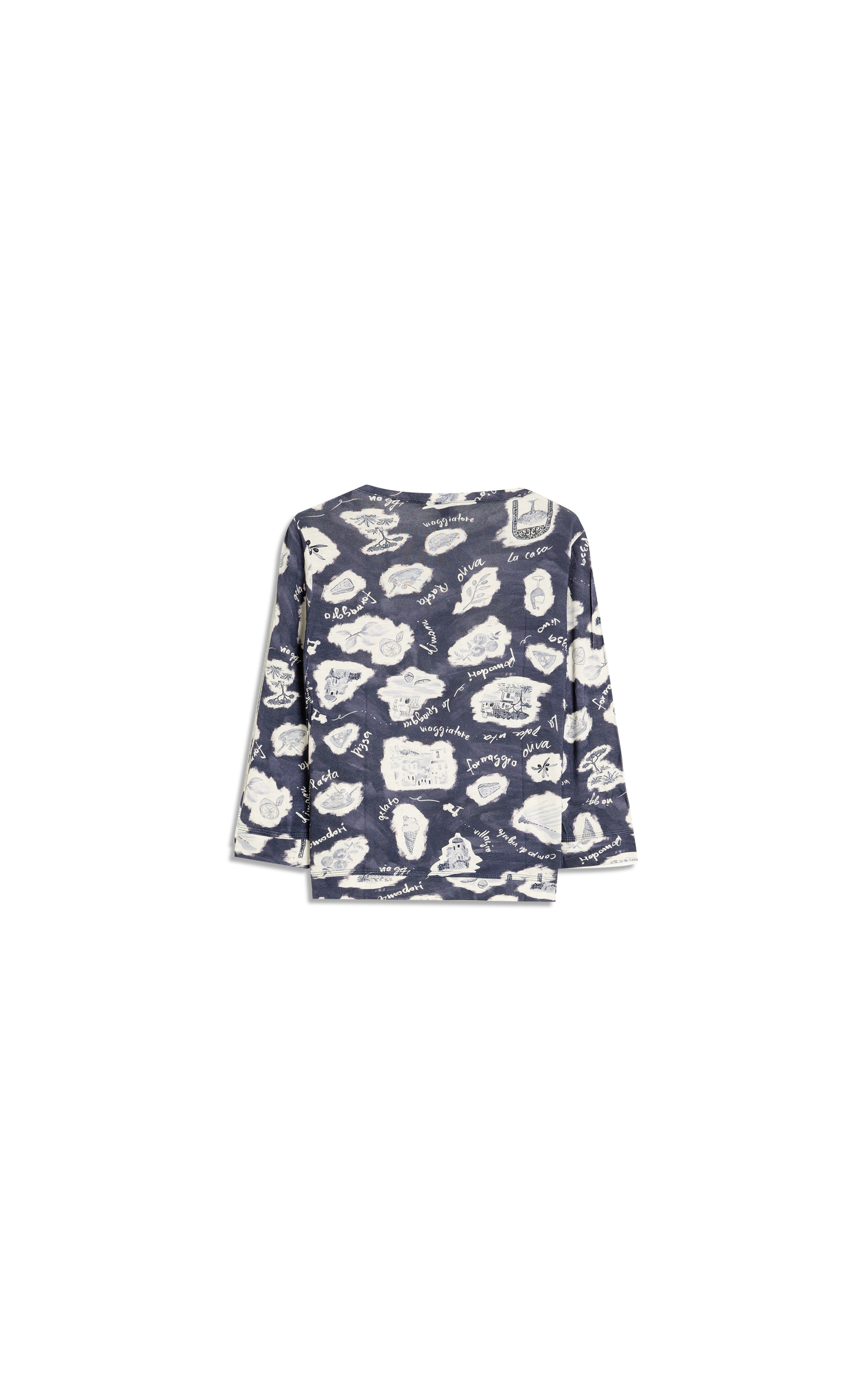 Blusa Ema Estampa Viaggio Lb Marinho