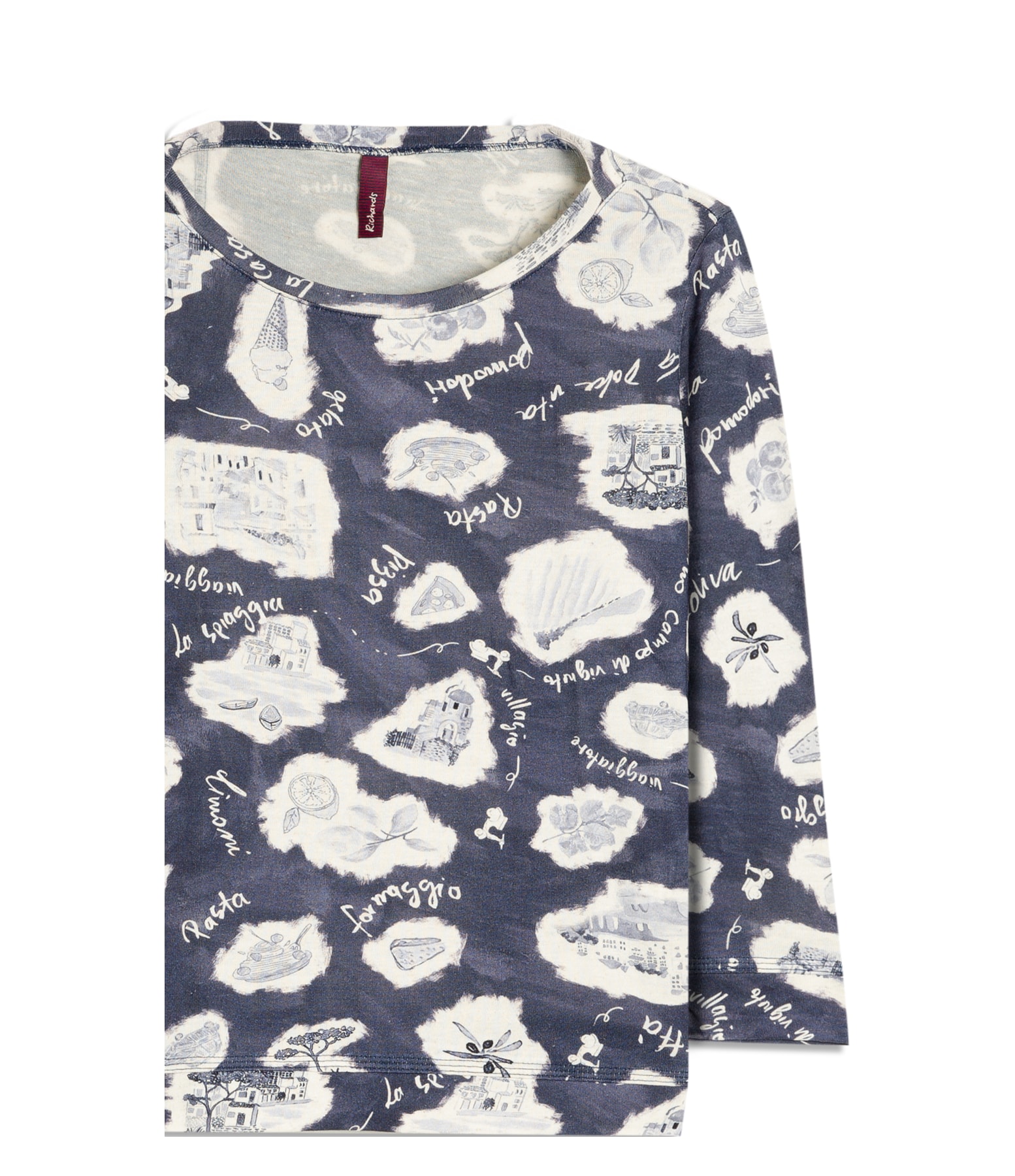 Blusa Ema Estampa Viaggio Lb Marinho
