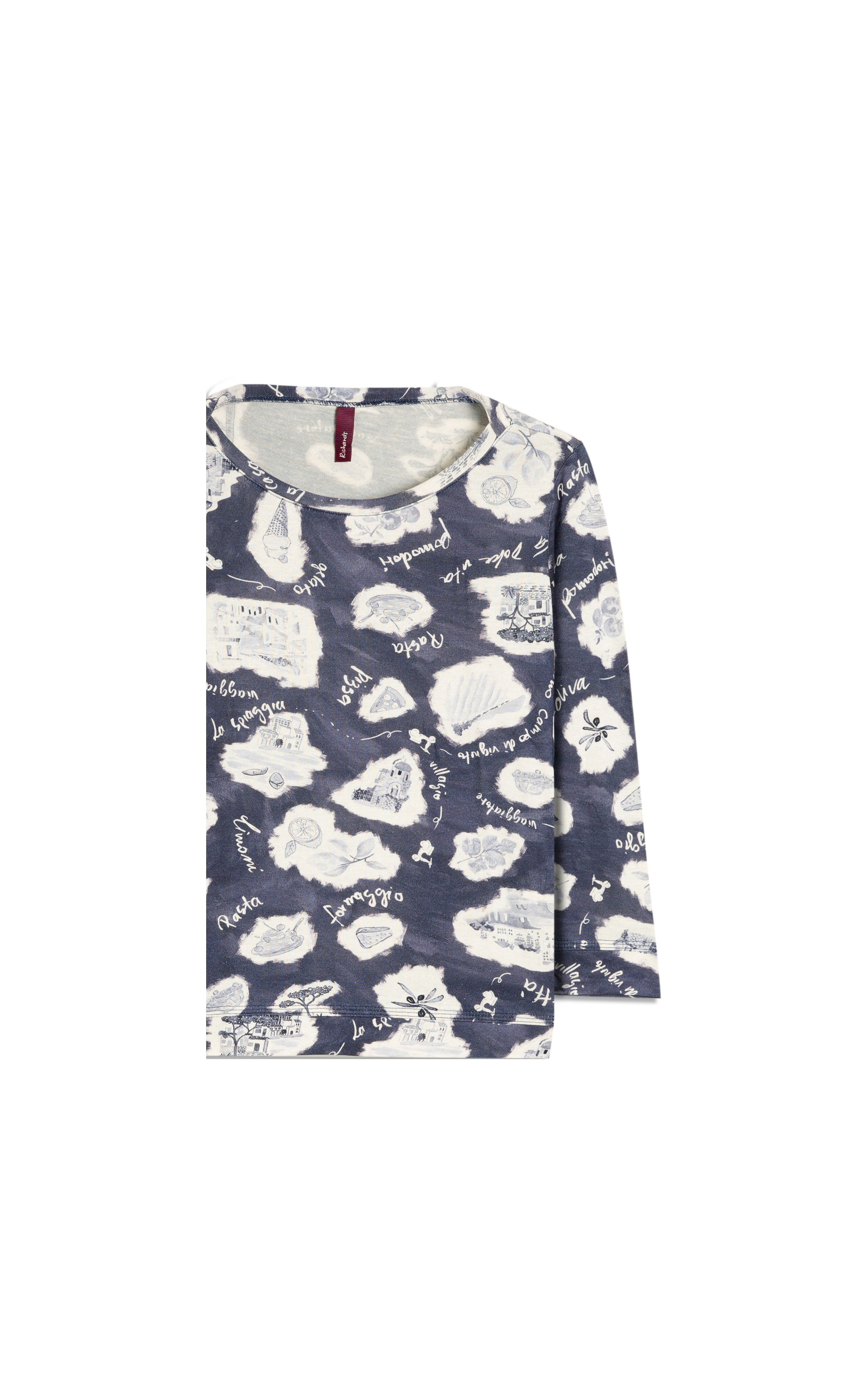 Blusa Ema Estampa Viaggio Lb Marinho
