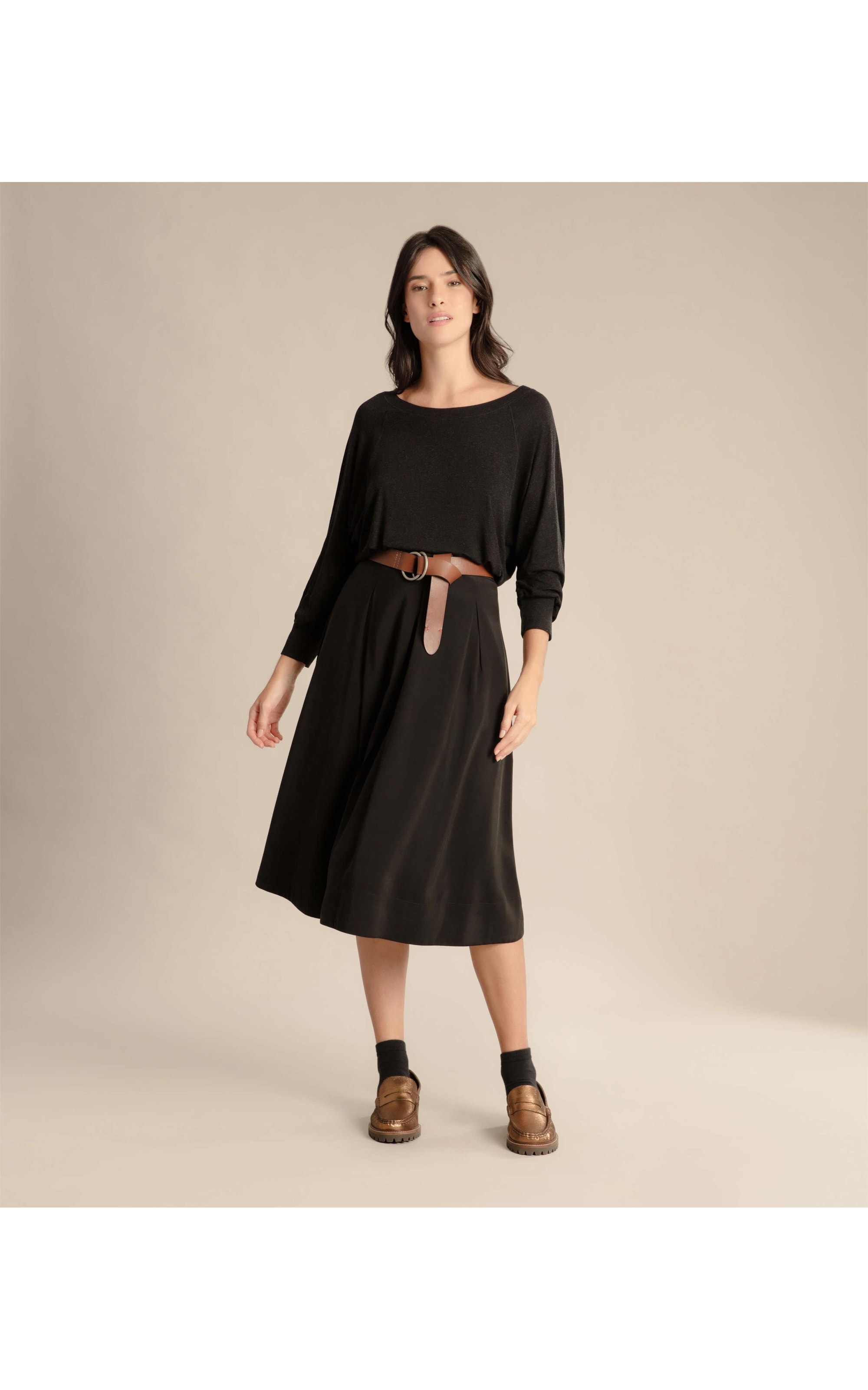 Blusa Emi Canelado Preto