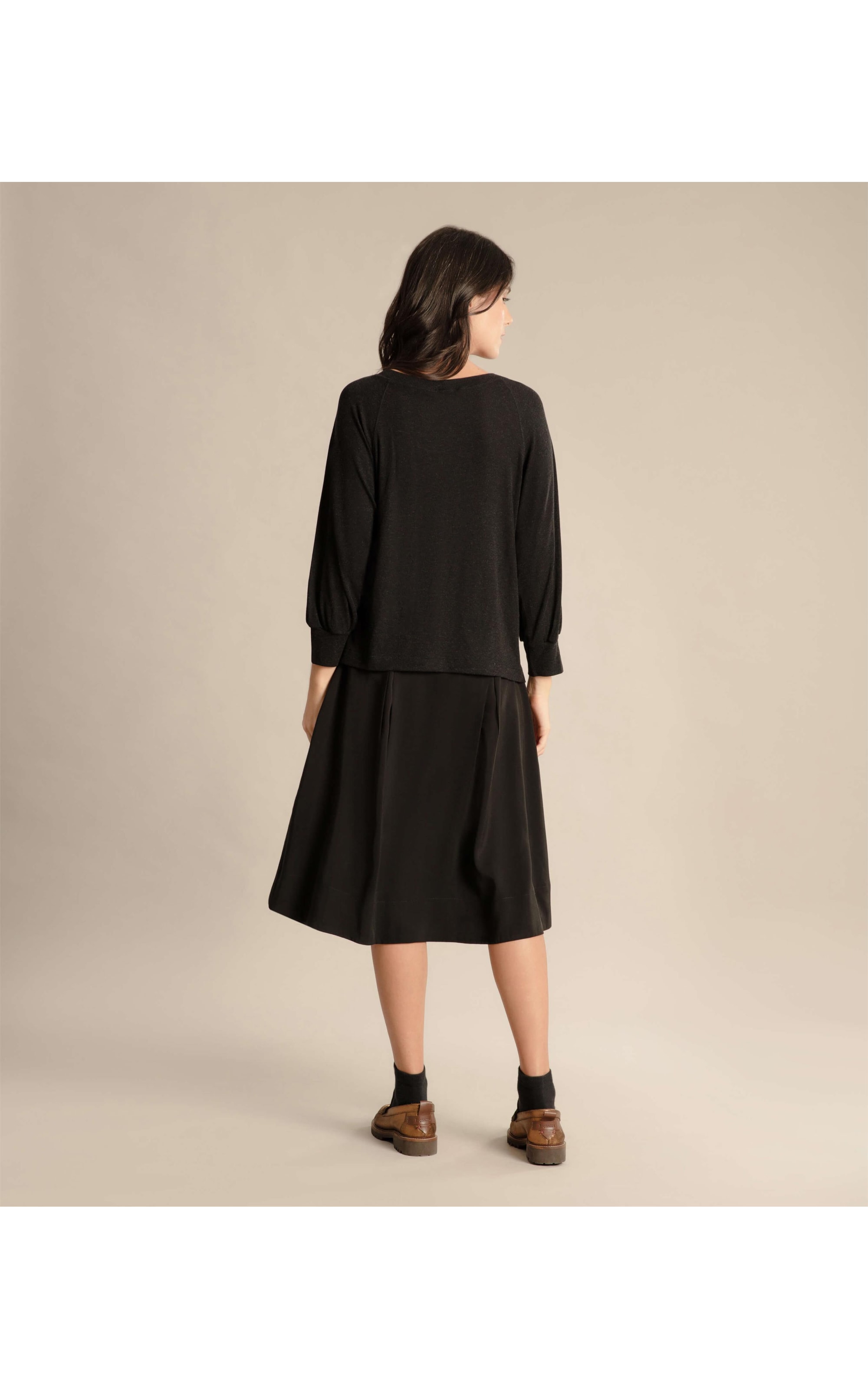 Blusa Emi Canelado Preto