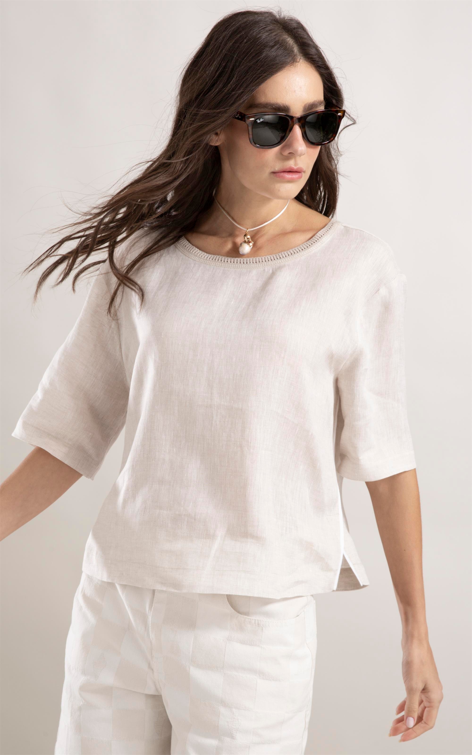 Blusa Eve Puro Linho Natural