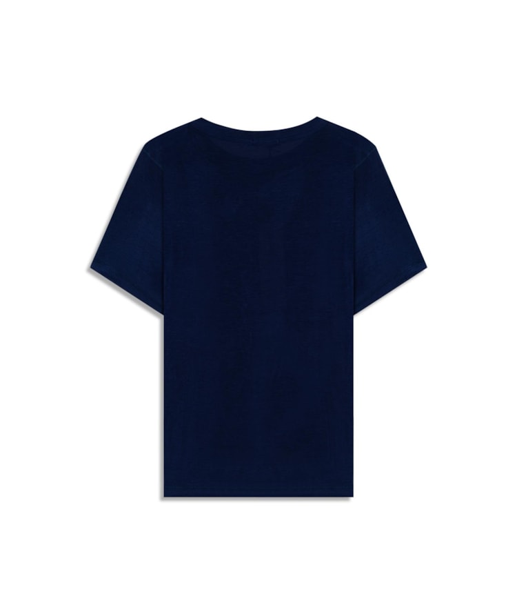 Blusa Fiora Delicate Mc  Dark Navy