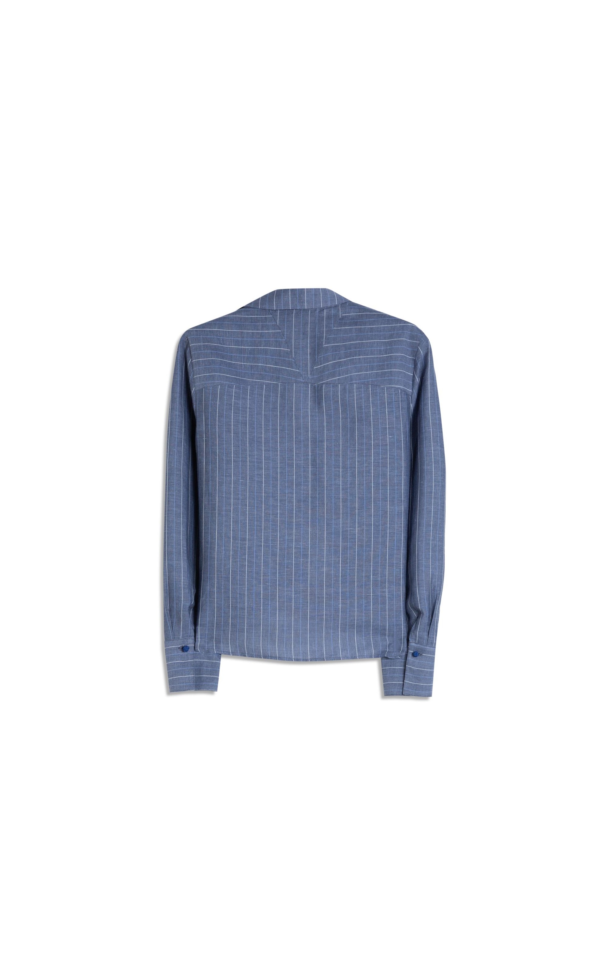 Blusa Fiore Linho Blend Peterson Purple Blue