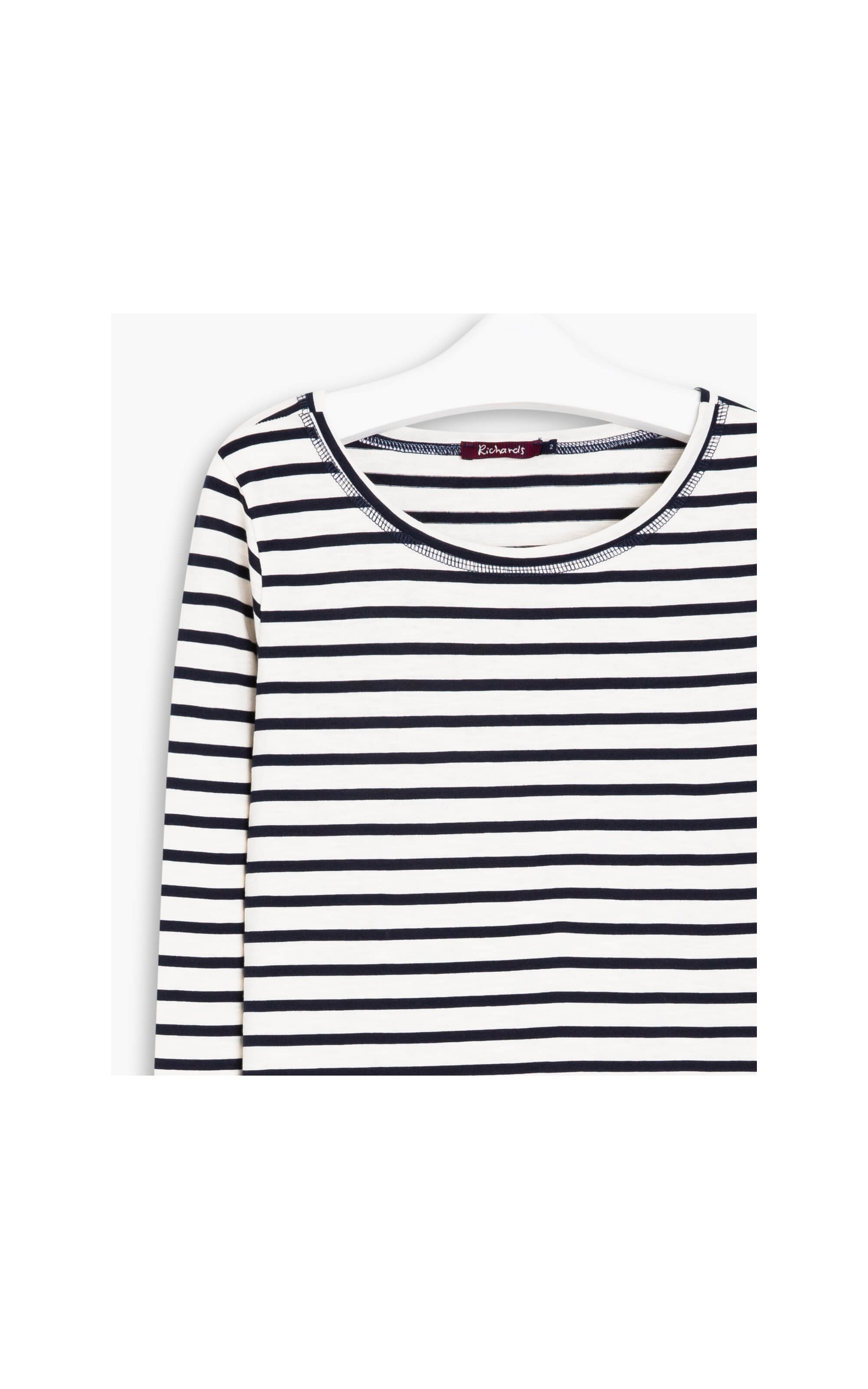 Blusa Fran Listrada Ml Dark Navy