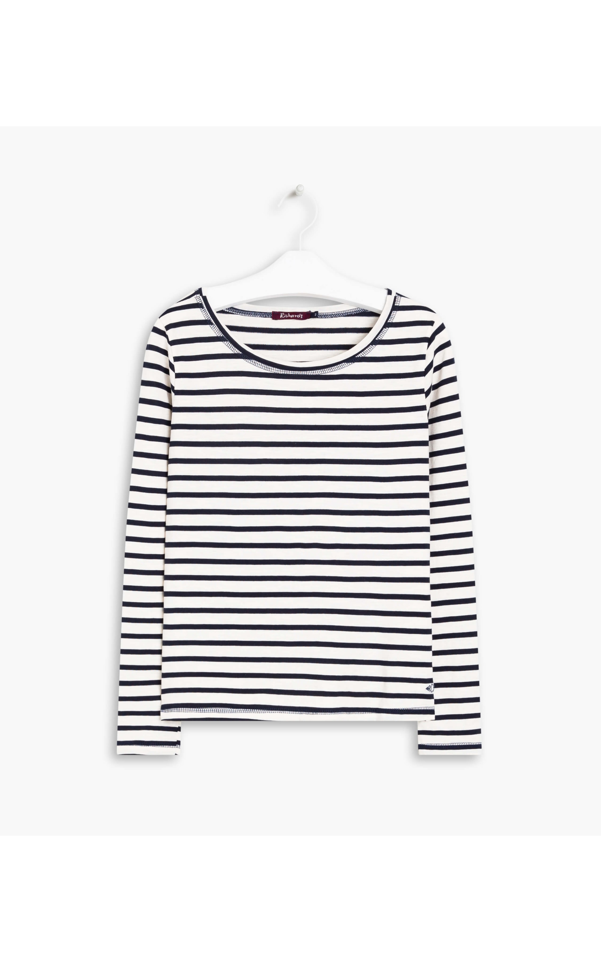 Blusa Fran Listrada Ml Dark Navy