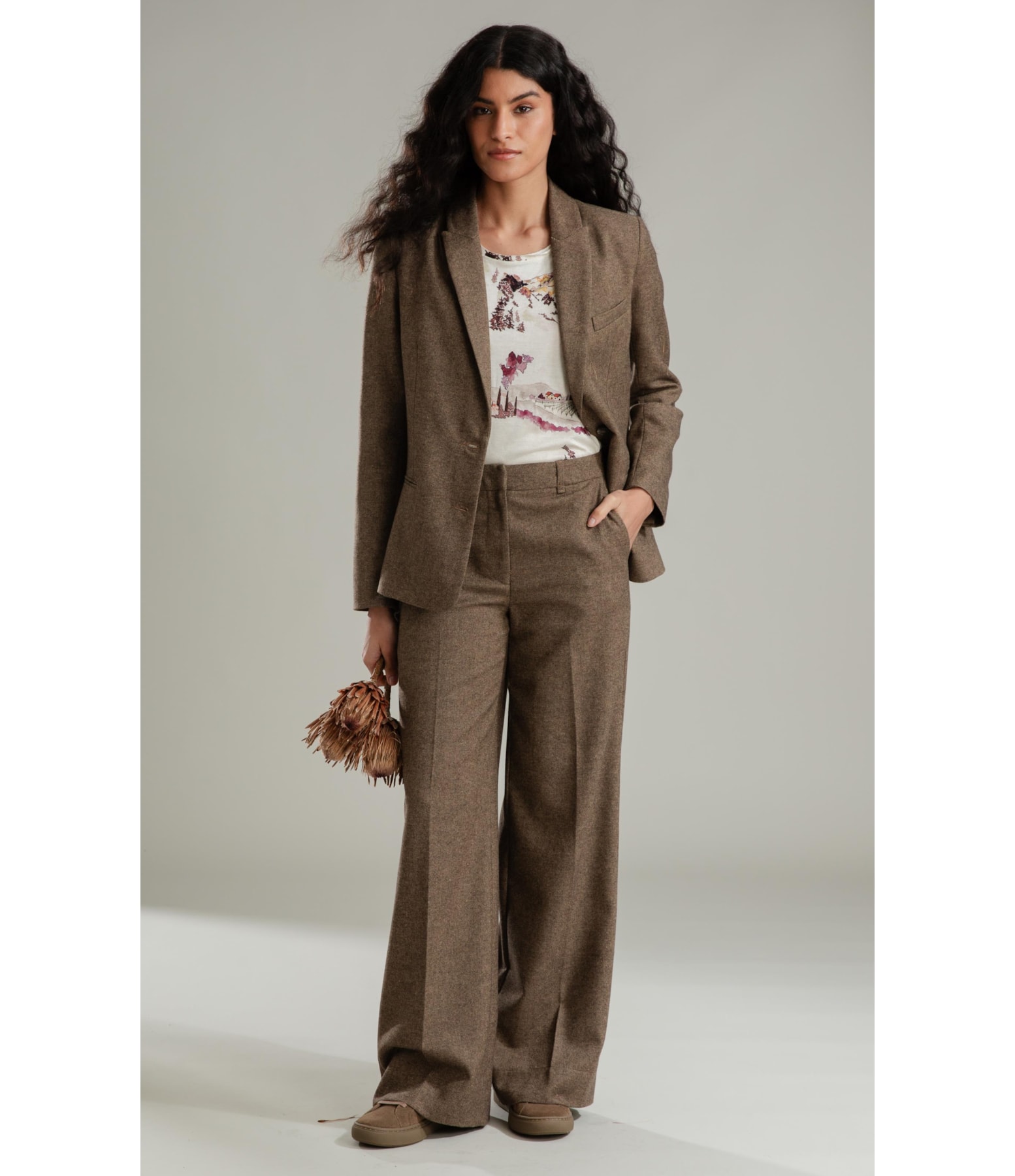 Blusa Freya Estampa Vineyard Lb Natural