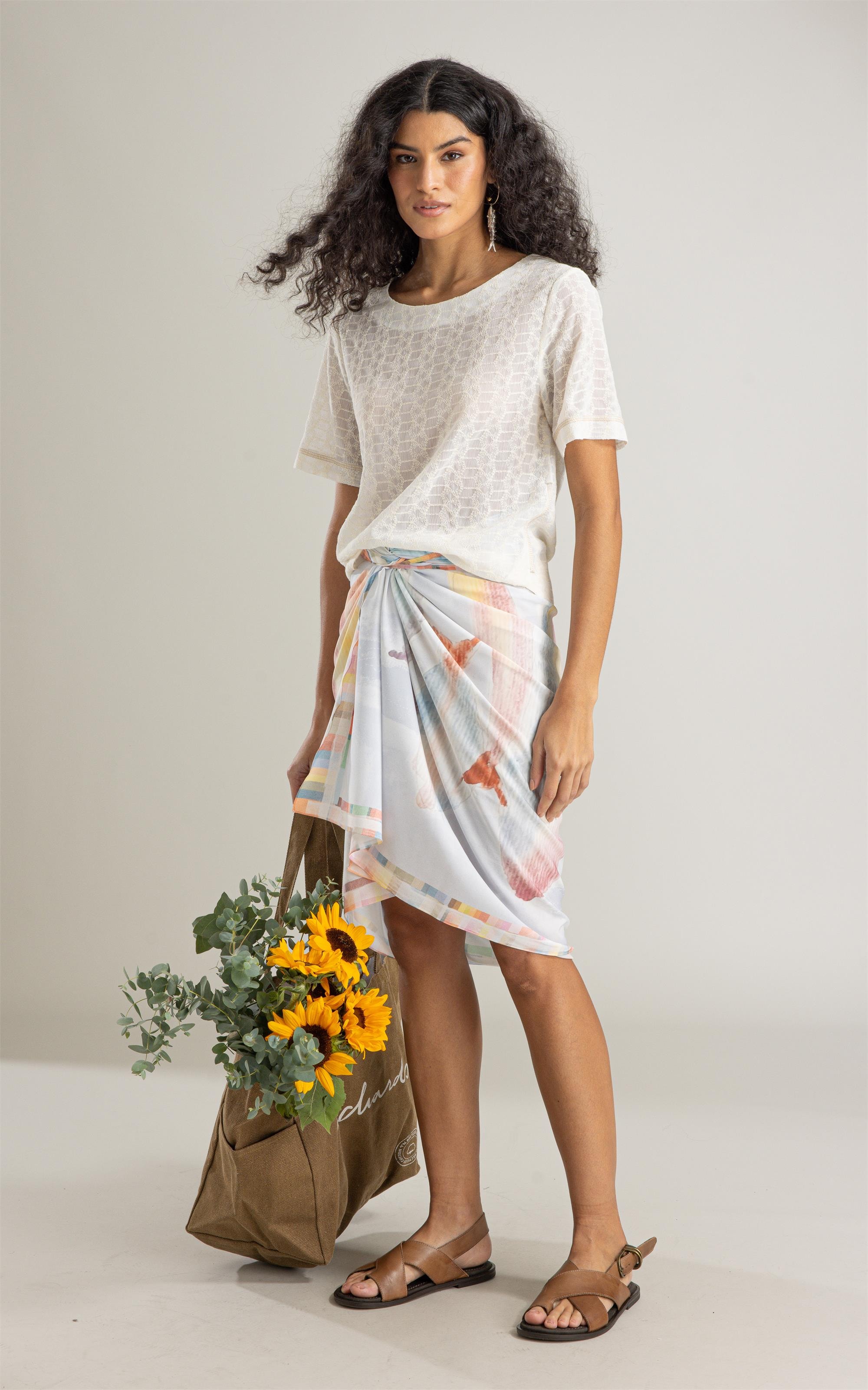 Blusa Gaia Bordado Izabella Off White