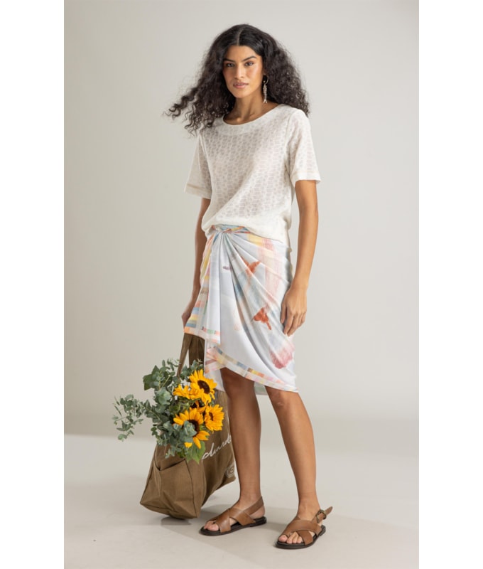 Blusa Gaia Bordado Izabella Off White
