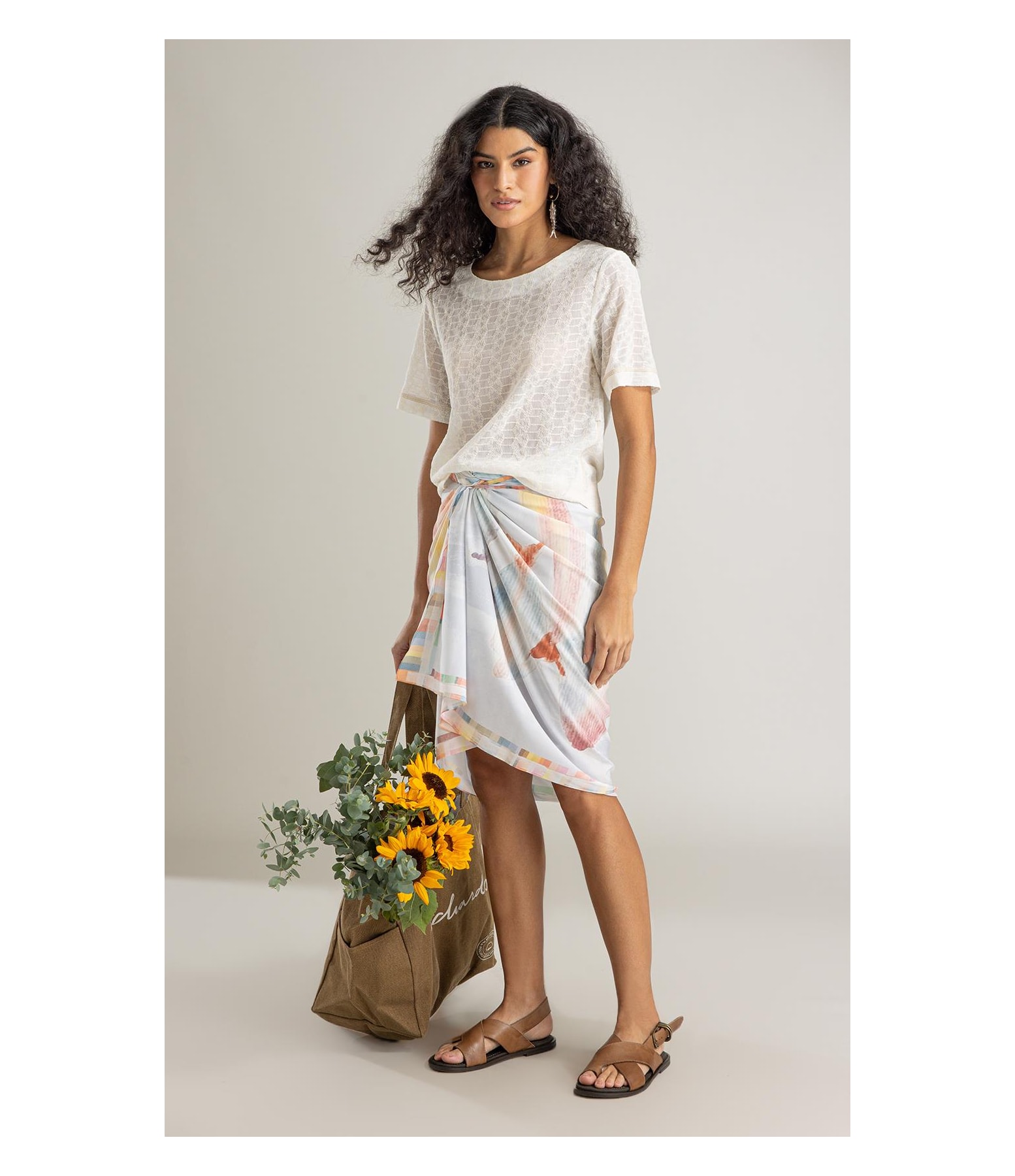 Blusa Gaia Bordado Izabella Off White