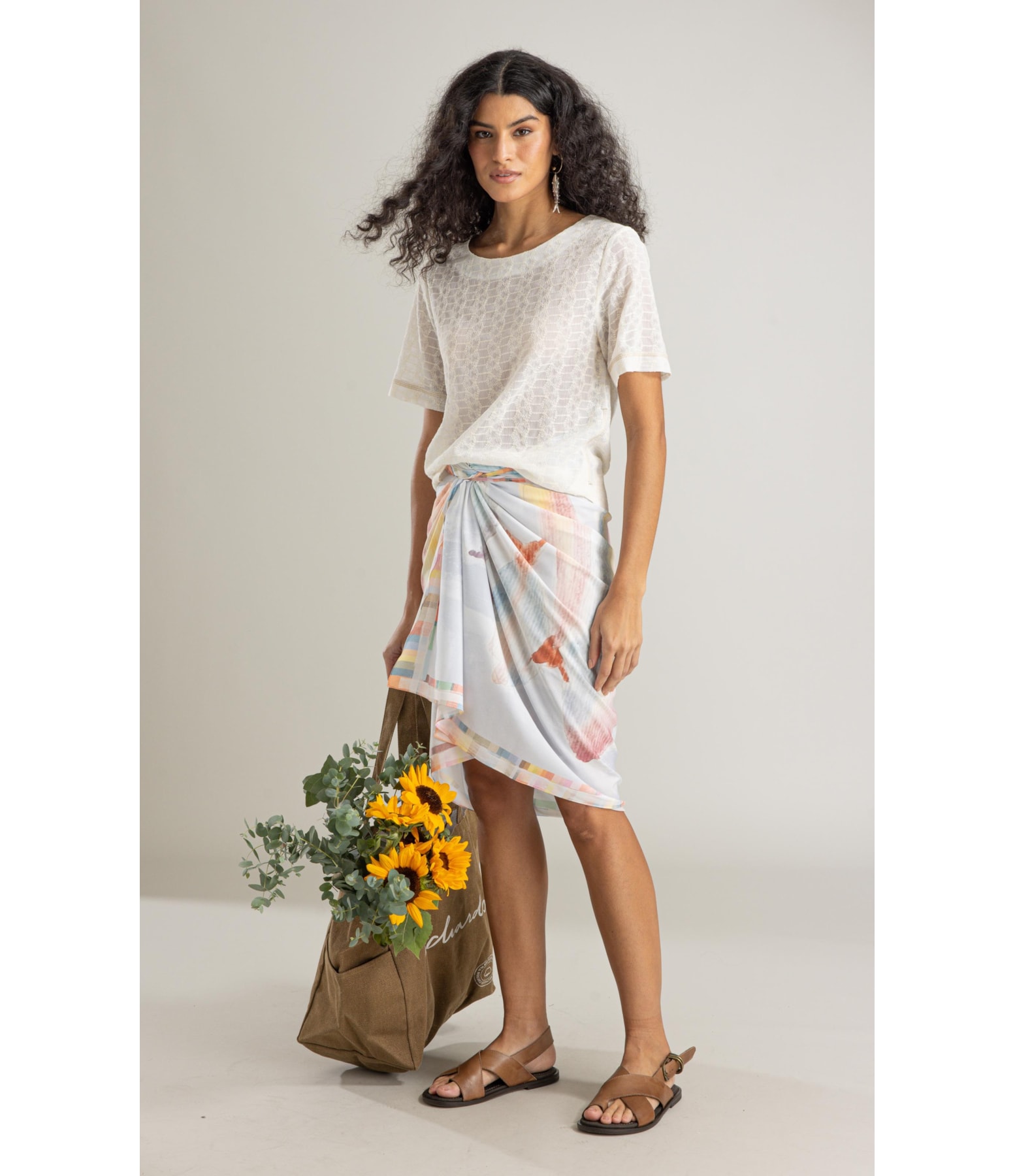 Blusa Gaia Bordado Izabella Off White