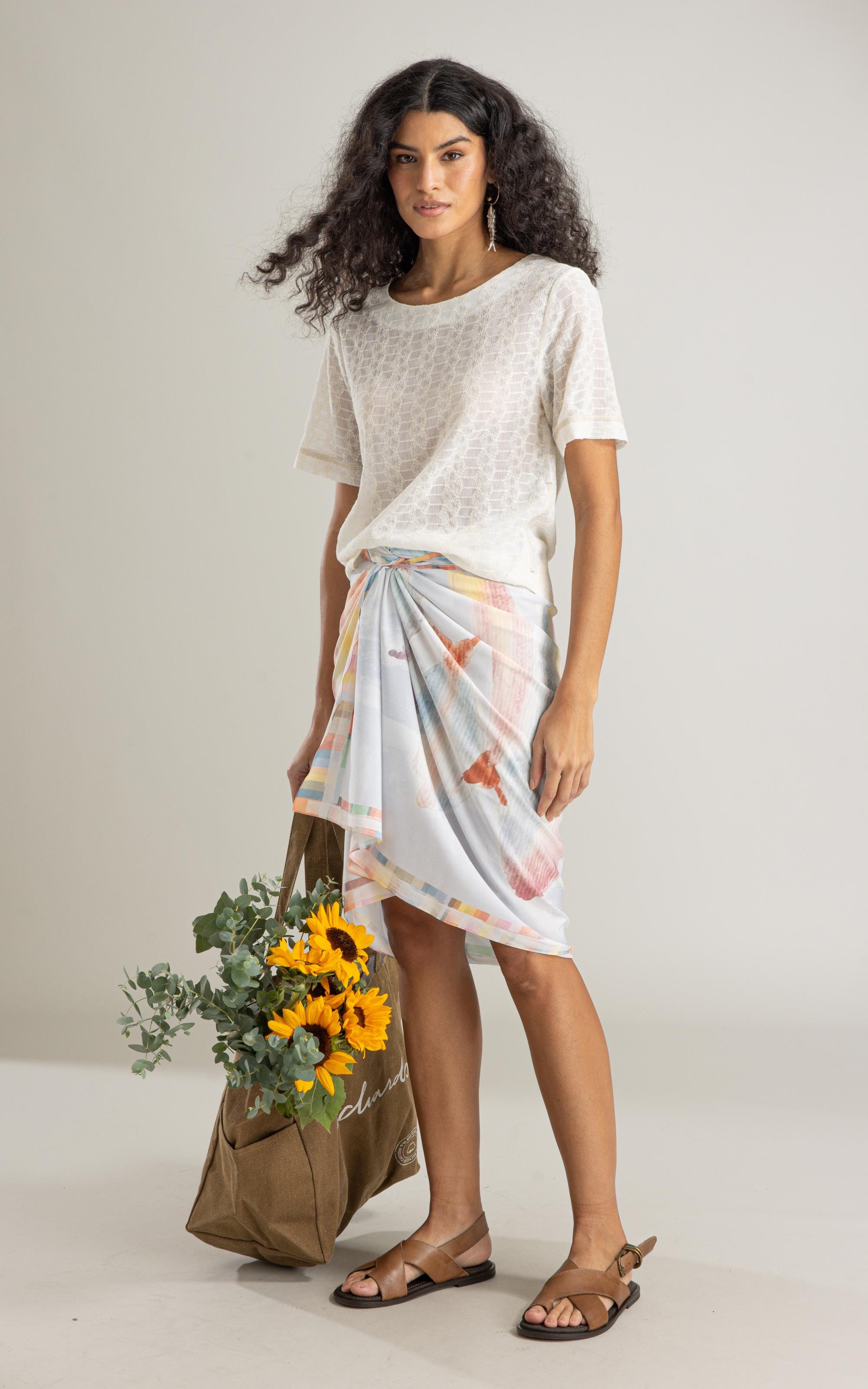 Blusa Gaia Bordado Izabella Off White