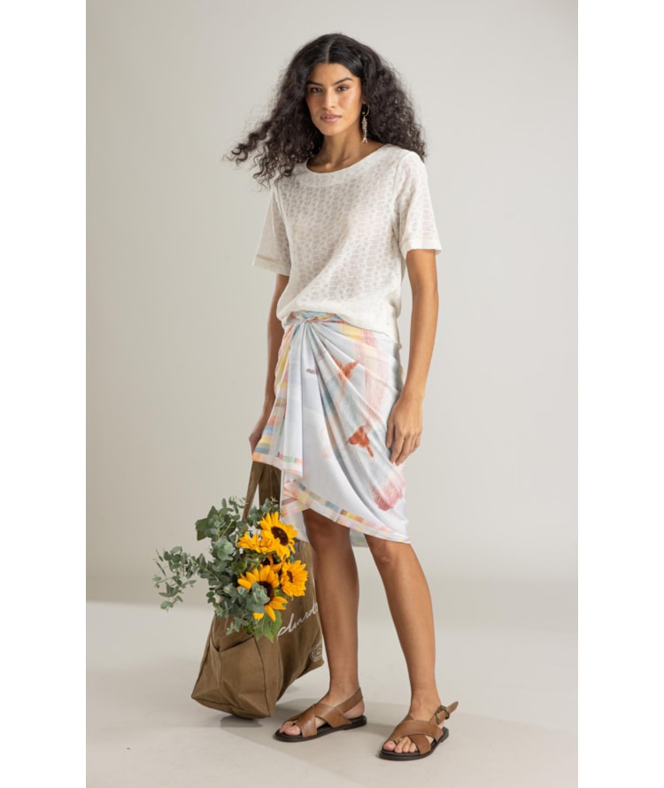 Blusa Gaia Bordado Izabella Off White