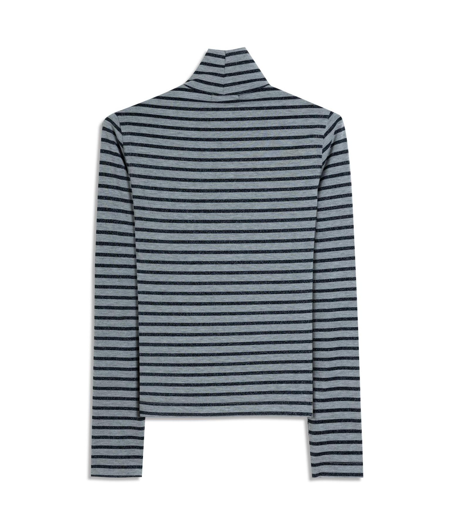 Blusa Gaia Luréx Listrado Cinza Mescla