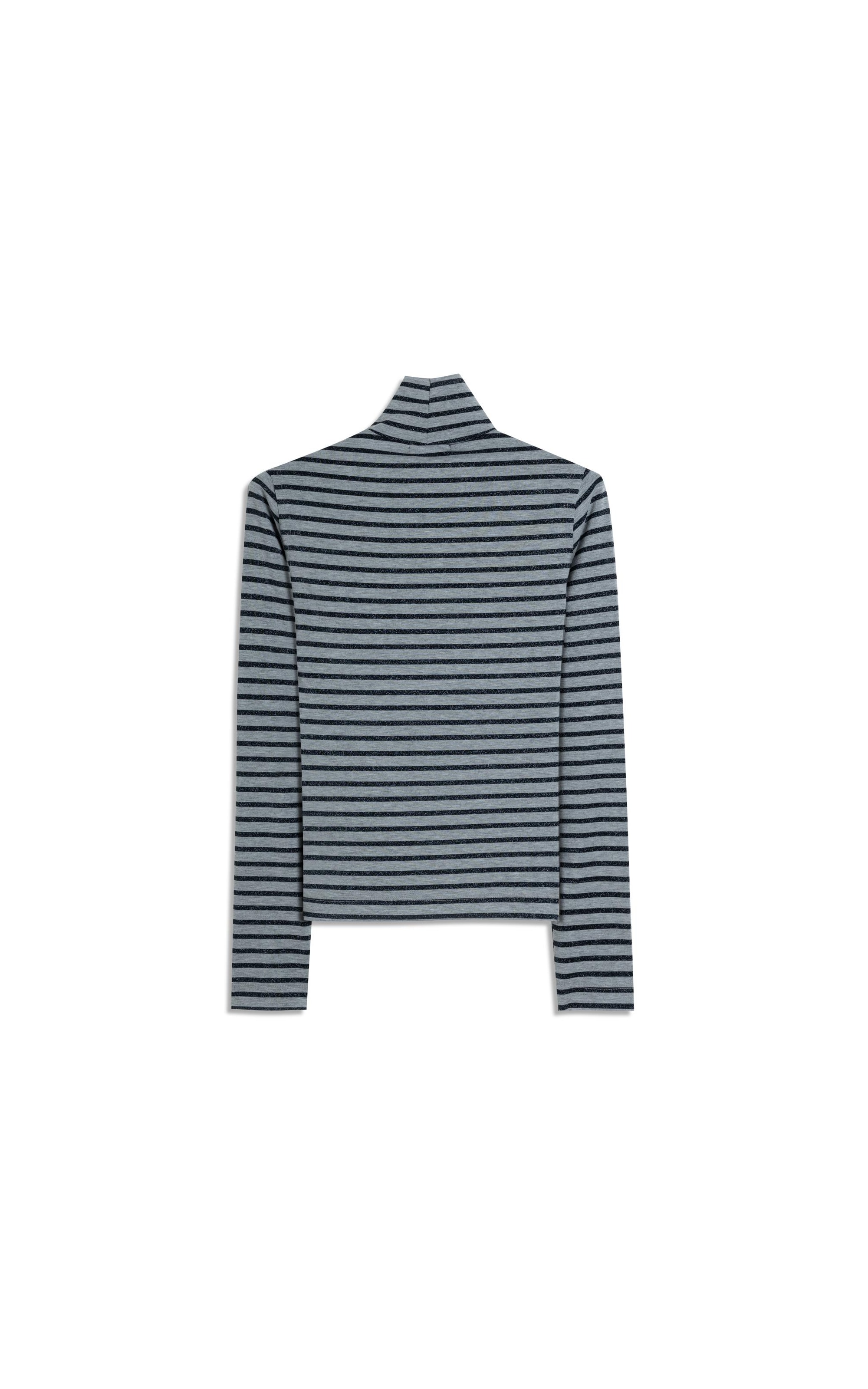 Blusa Gaia Luréx Listrado Cinza Mescla