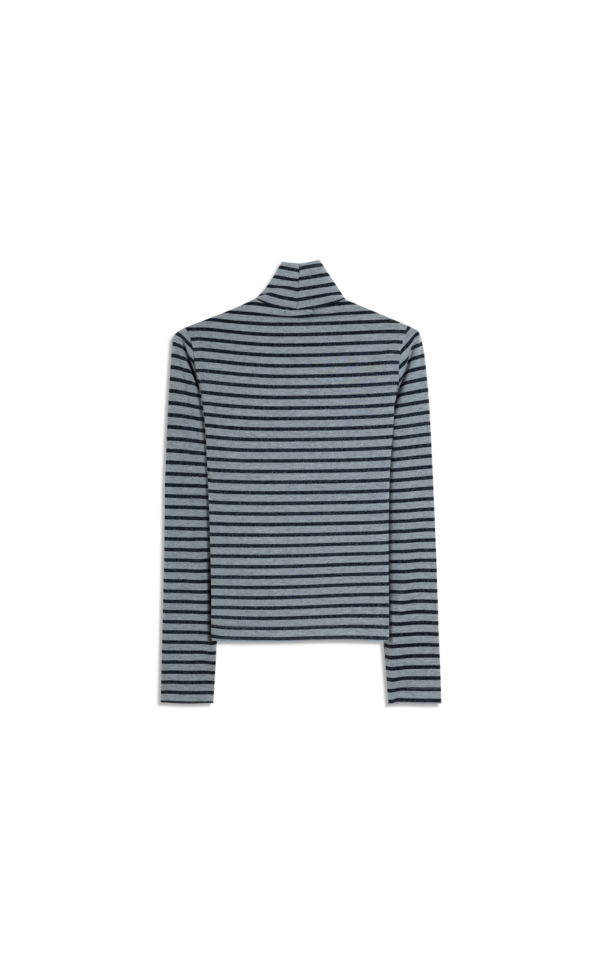 Blusa Gaia Luréx Listrado Cinza Mescla