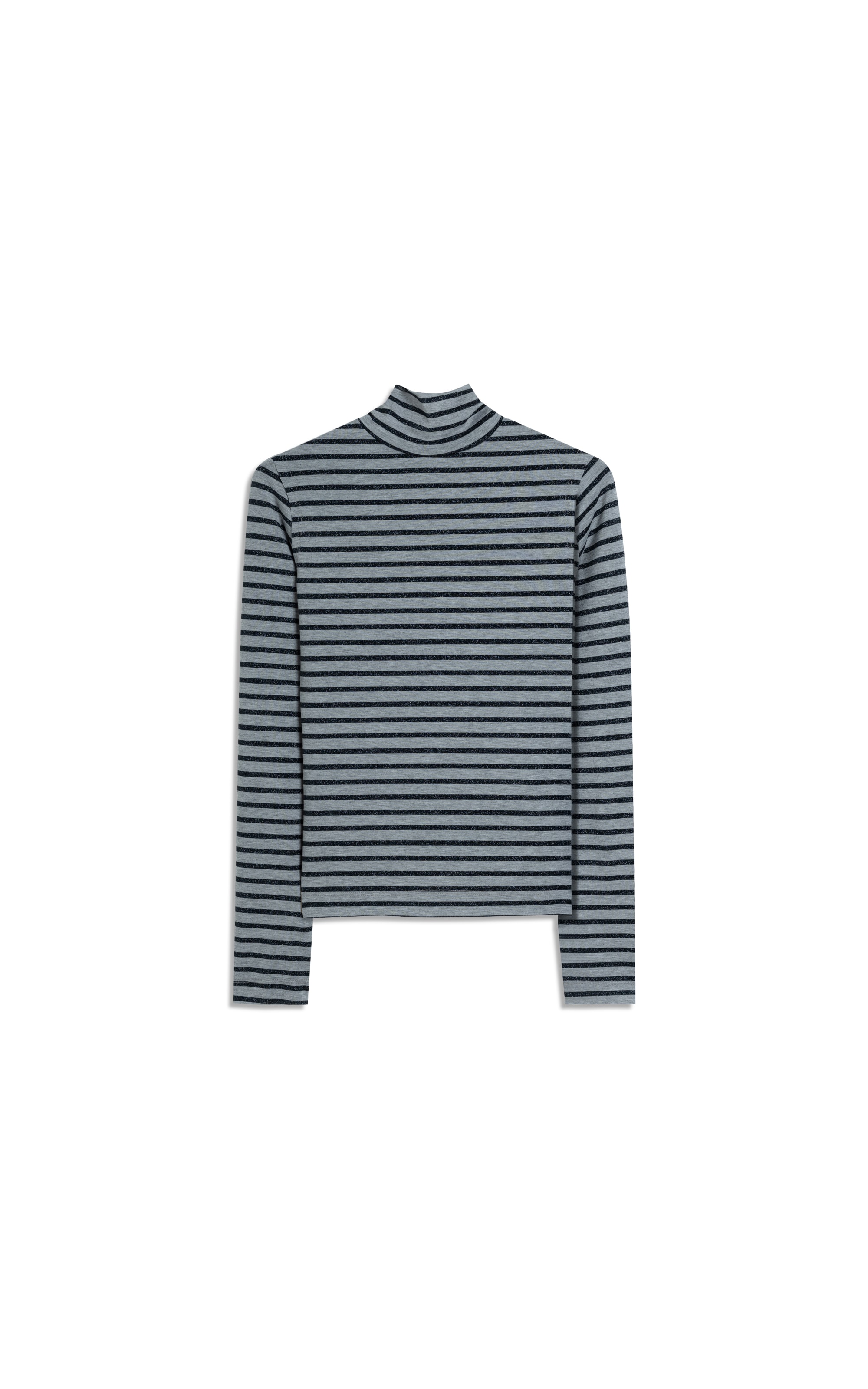 Blusa Gaia Luréx Listrado Cinza Mescla